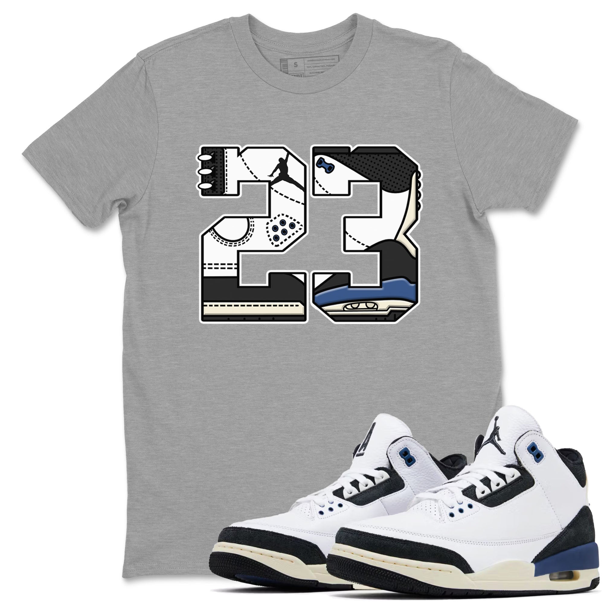23 Sneaker Tees - Air Jordan 3 A Ma Maniere x Diffused Blue