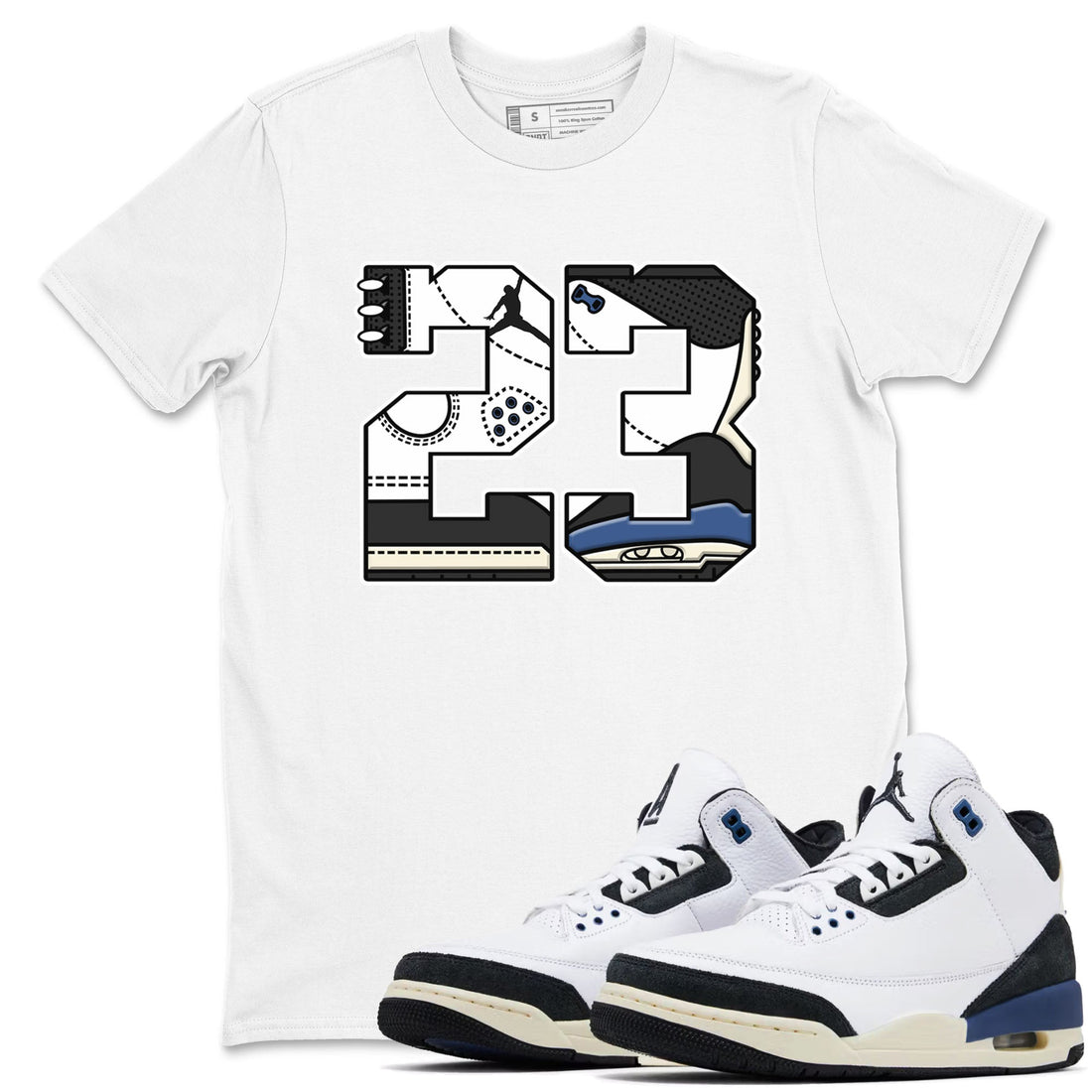 23 Sneaker Tees - Air Jordan 3 A Ma Maniere x Diffused Blue