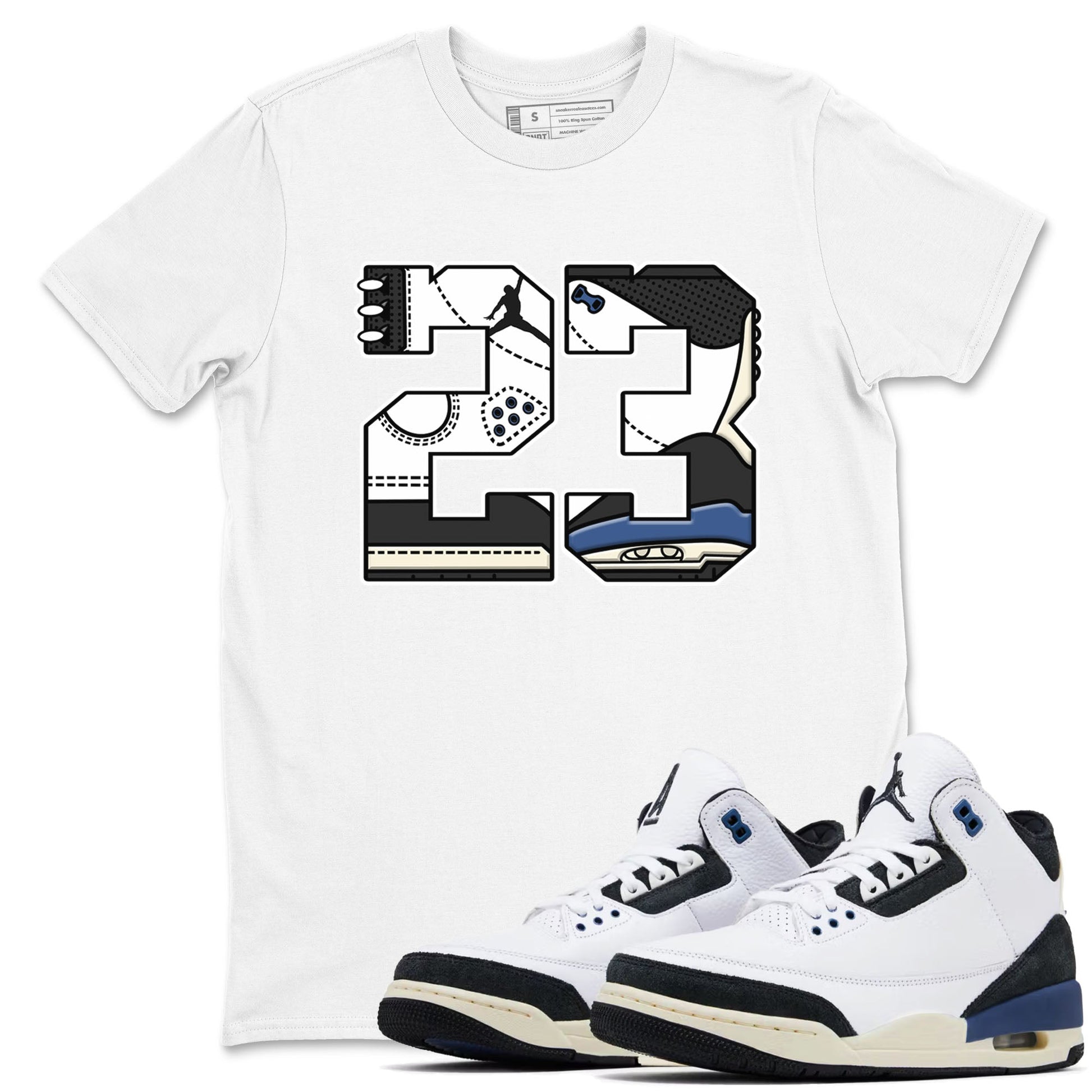 23 Sneaker Tees - Air Jordan 3 A Ma Maniere x Diffused Blue
