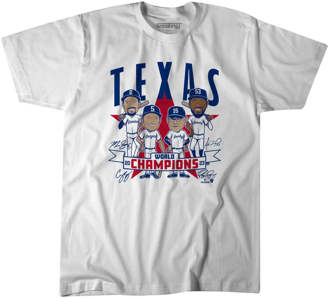 Texas Baseball: World Champions Caricatures