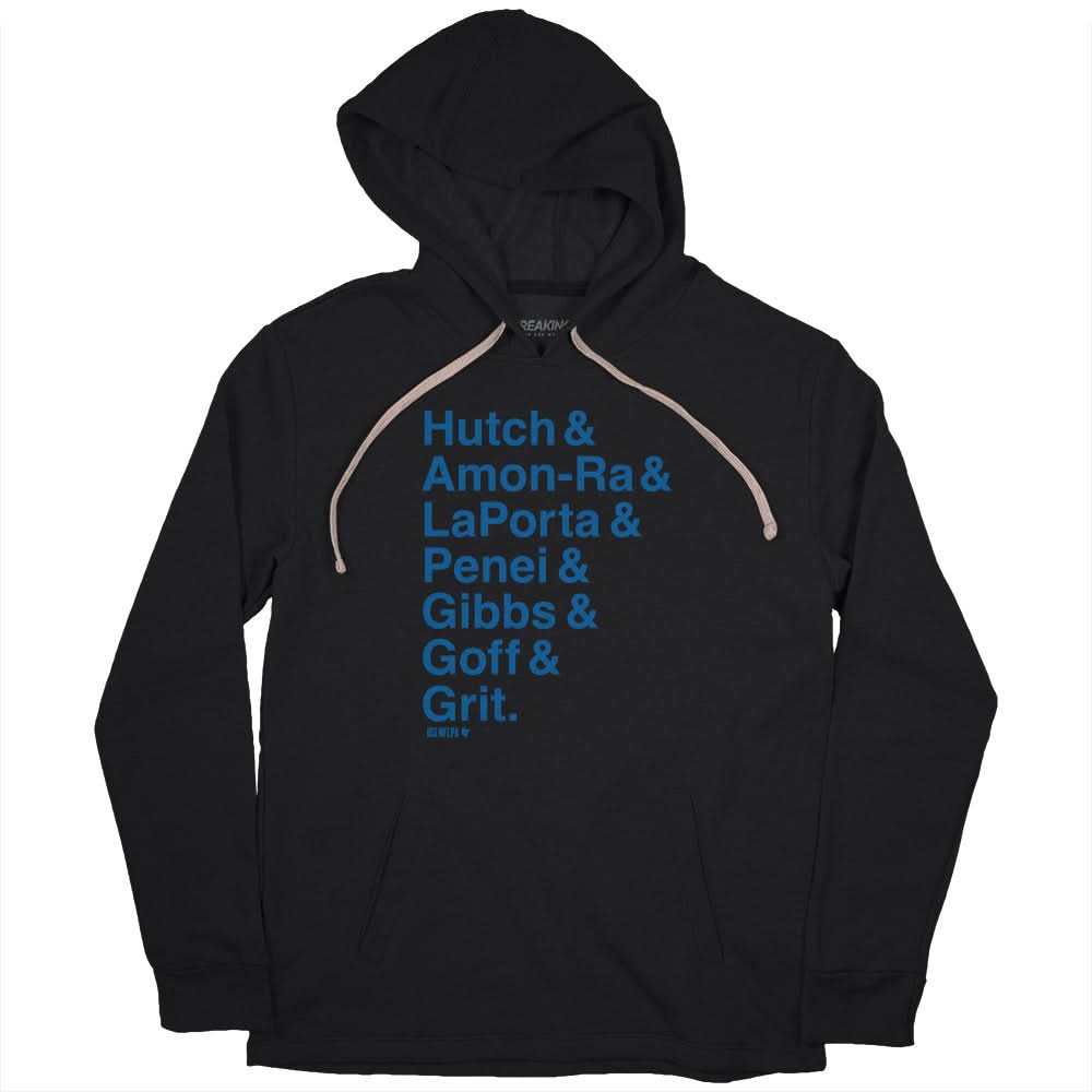 Detroit Ampersand Stars: Hutch & Amon-Ra & LaPorta & Penei & Gibbs & Goff & Grit
