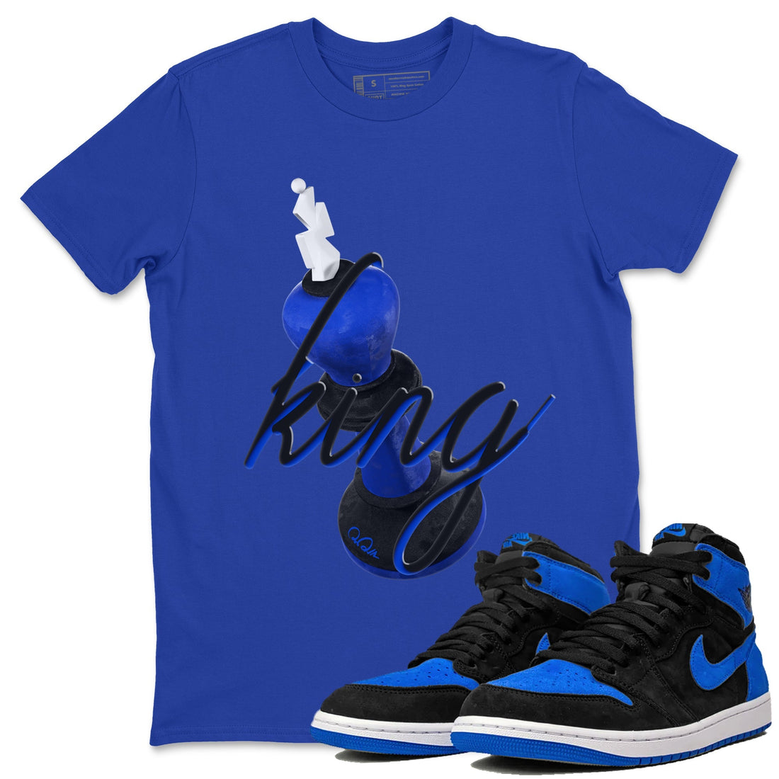 3D King Sneaker Tee - Air Jordan 1 Royal Reimagined