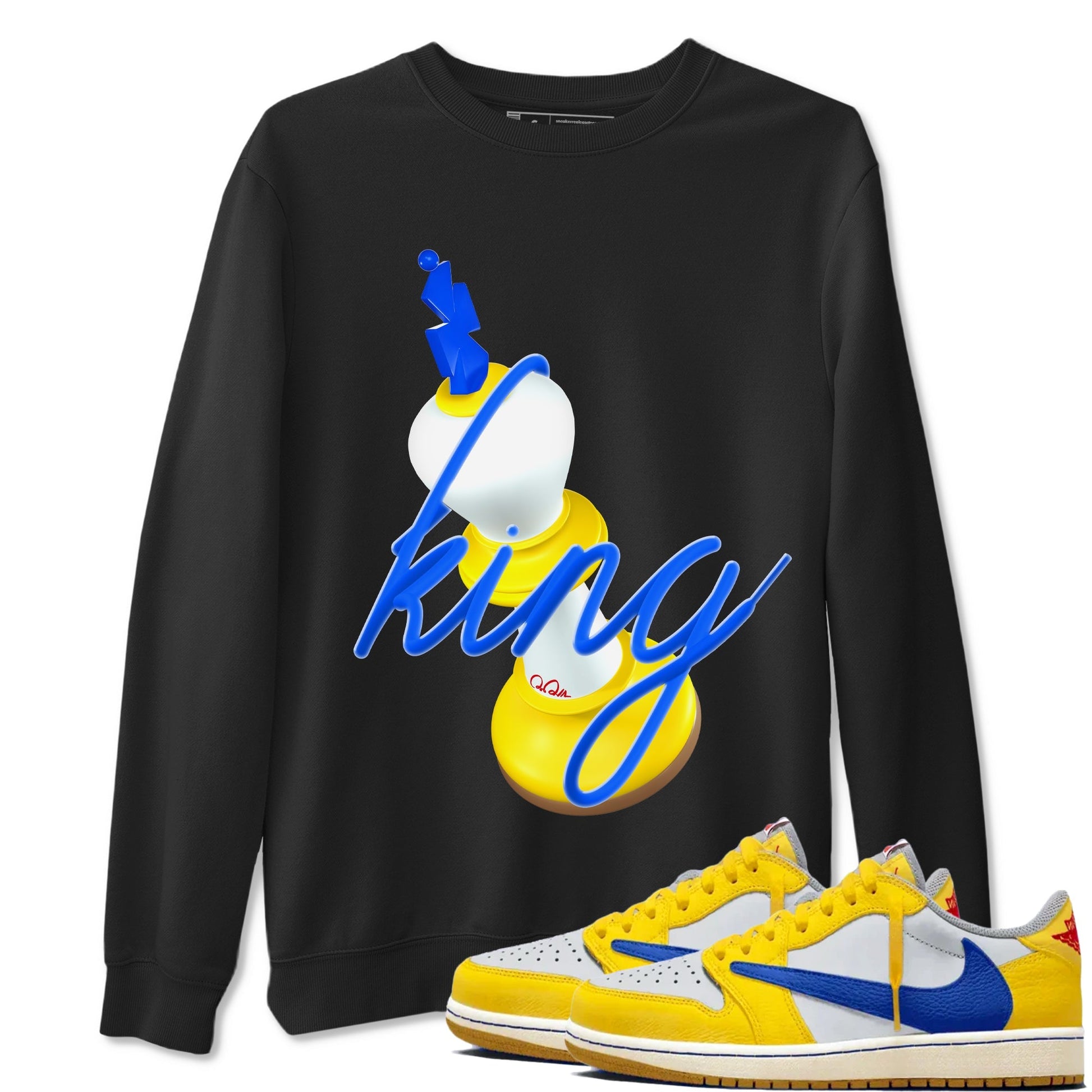 3D King Sneaker Tees - Air Jordan 1 Travis Scott Canary