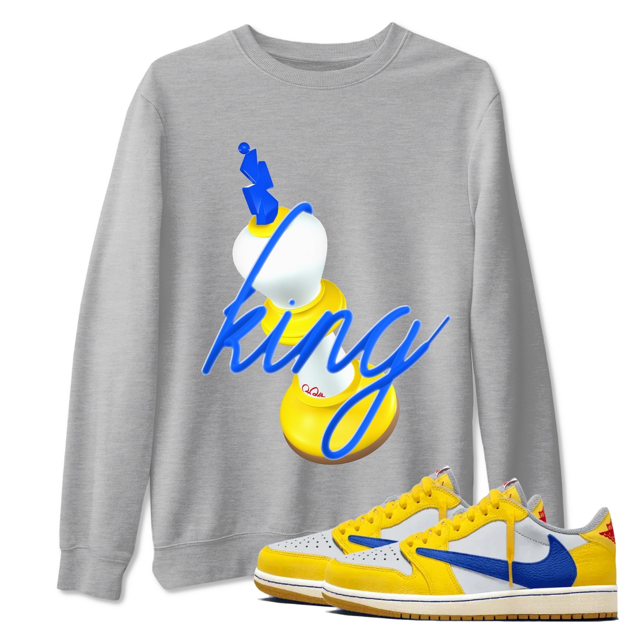 3D King Sneaker Tees - Air Jordan 1 Travis Scott Canary