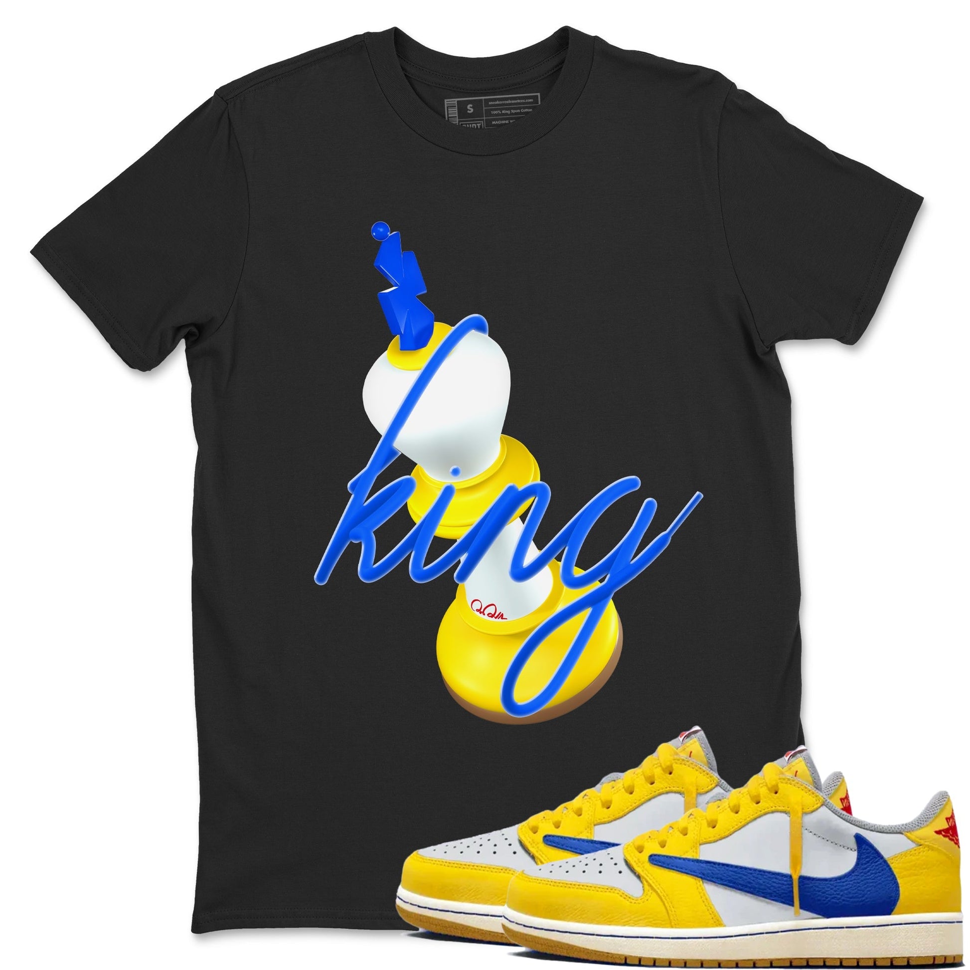 3D King Sneaker Tees - Air Jordan 1 Travis Scott Canary