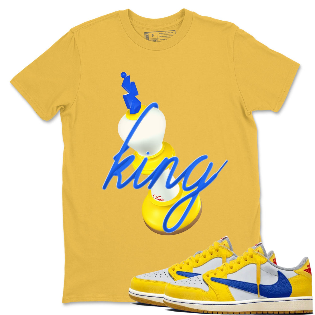 3D King Sneaker Tees - Air Jordan 1 Travis Scott Canary