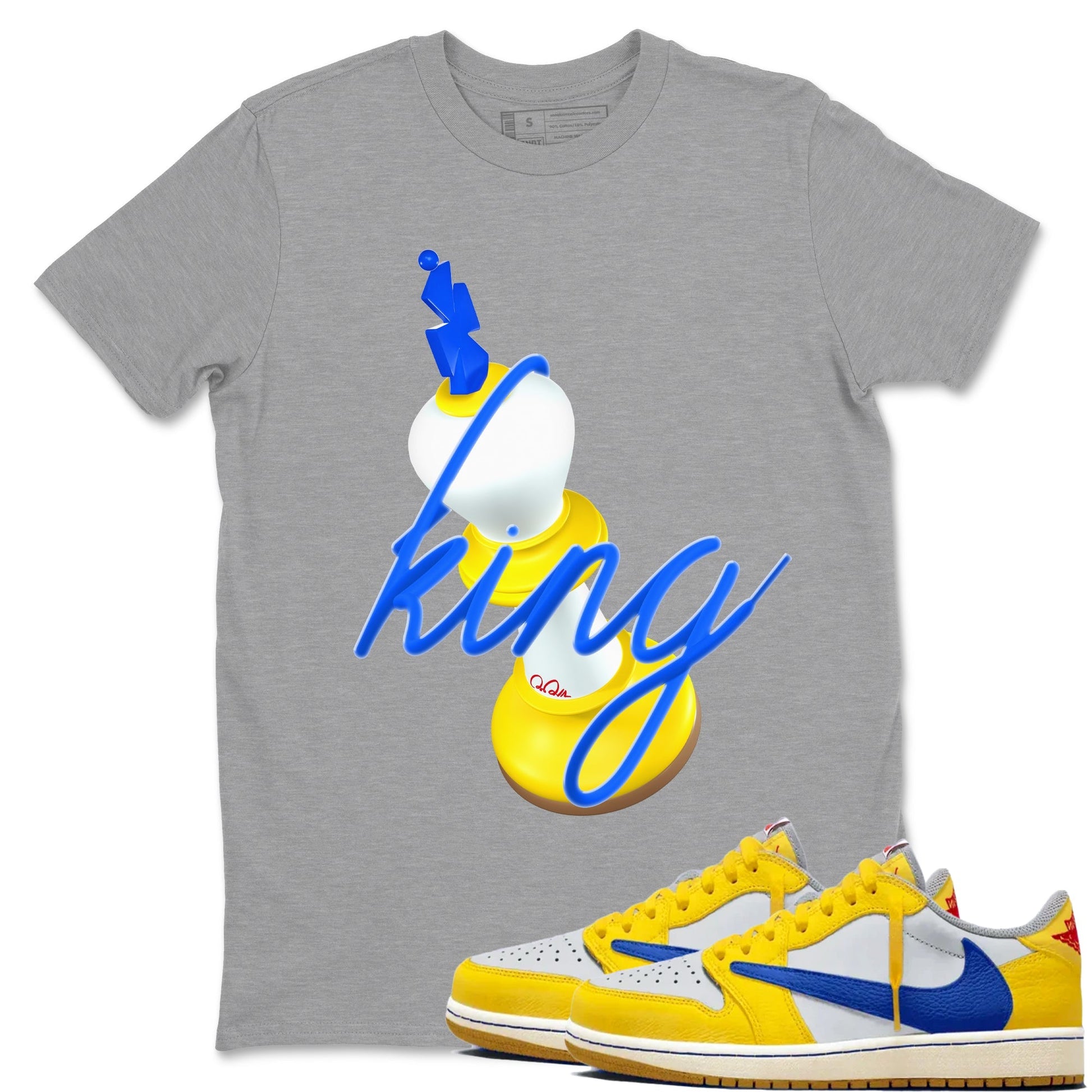 3D King Sneaker Tees - Air Jordan 1 Travis Scott Canary
