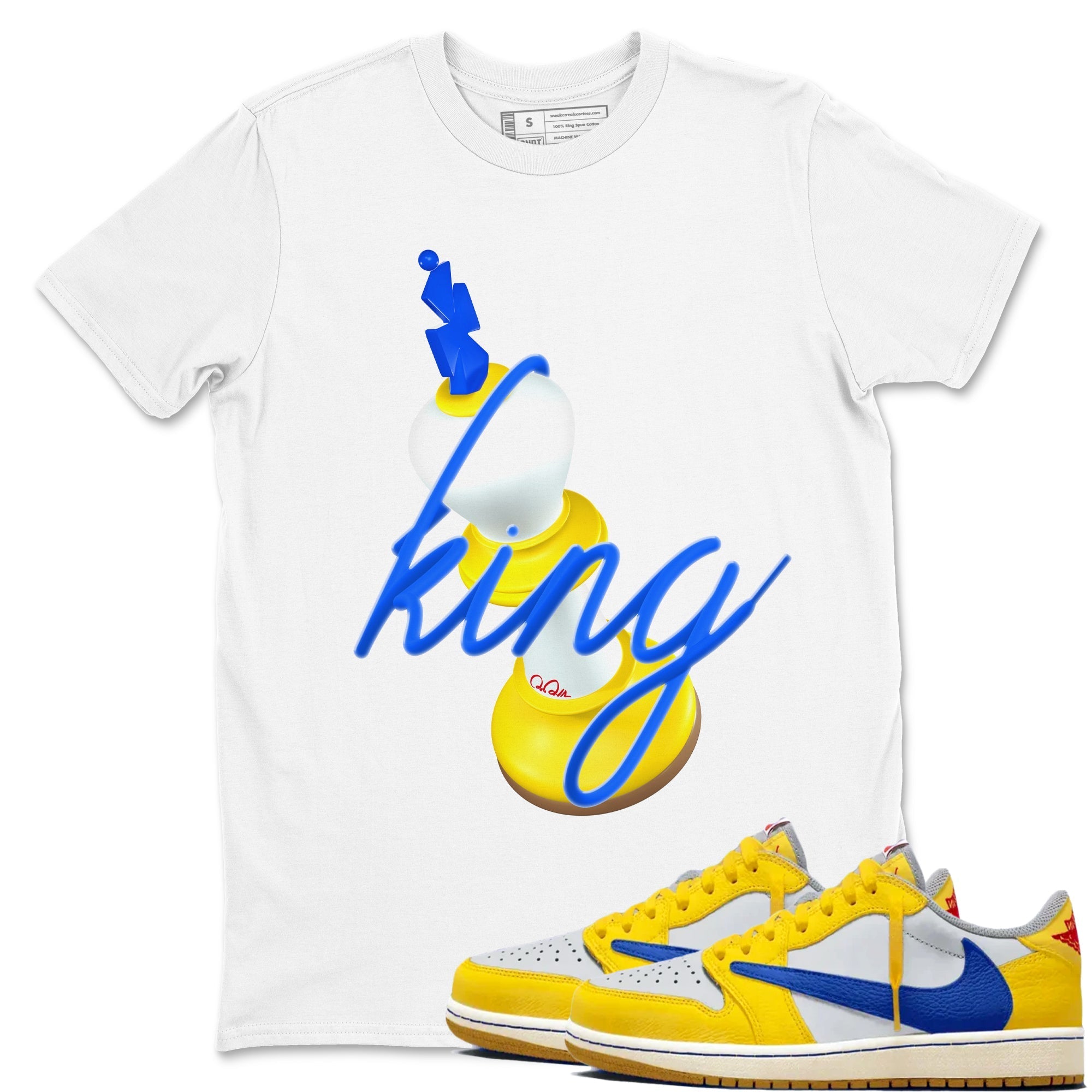 3D King Sneaker Tees - Air Jordan 1 Travis Scott Canary