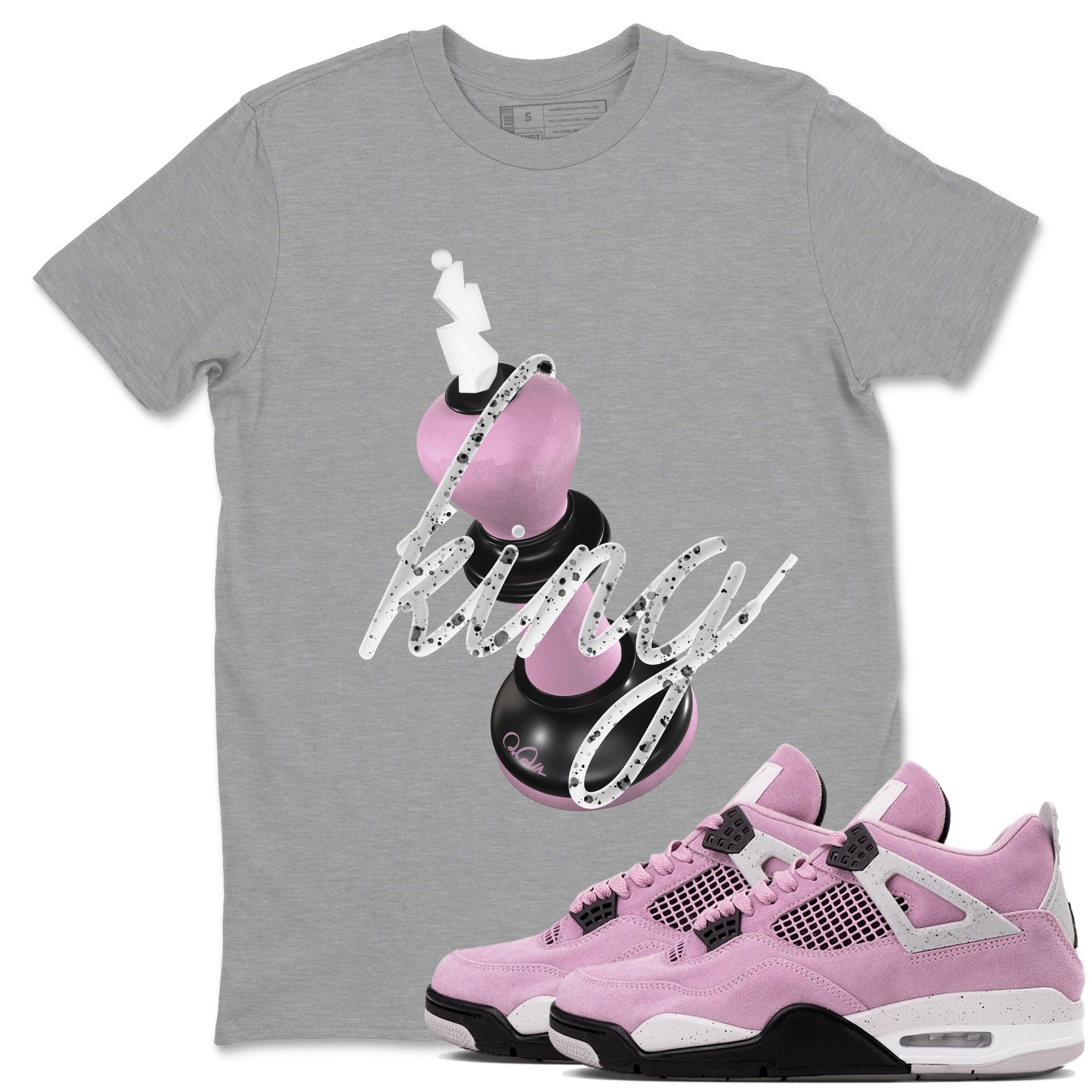 3D King Sneaker Tees - Air Jordan 4 Orchid