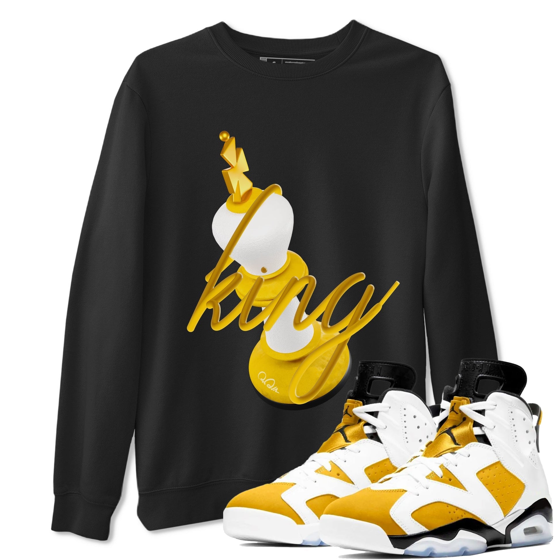 3D King Sneaker Tee - Air Jordan 6 Yellow Ochre