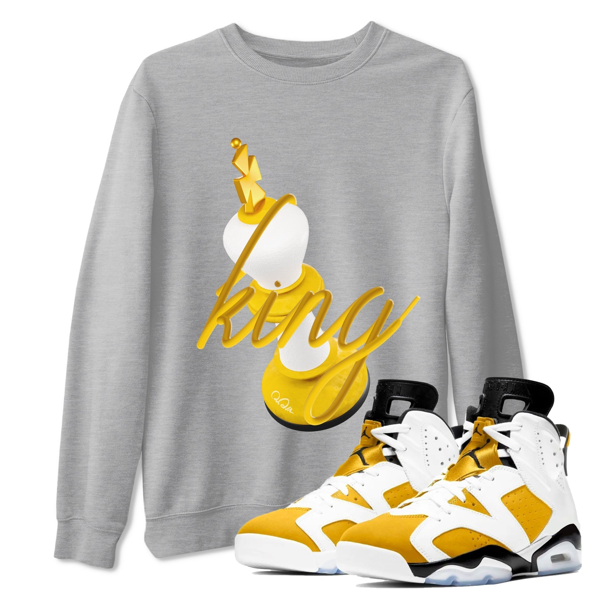 3D King Sneaker Tee - Air Jordan 6 Yellow Ochre