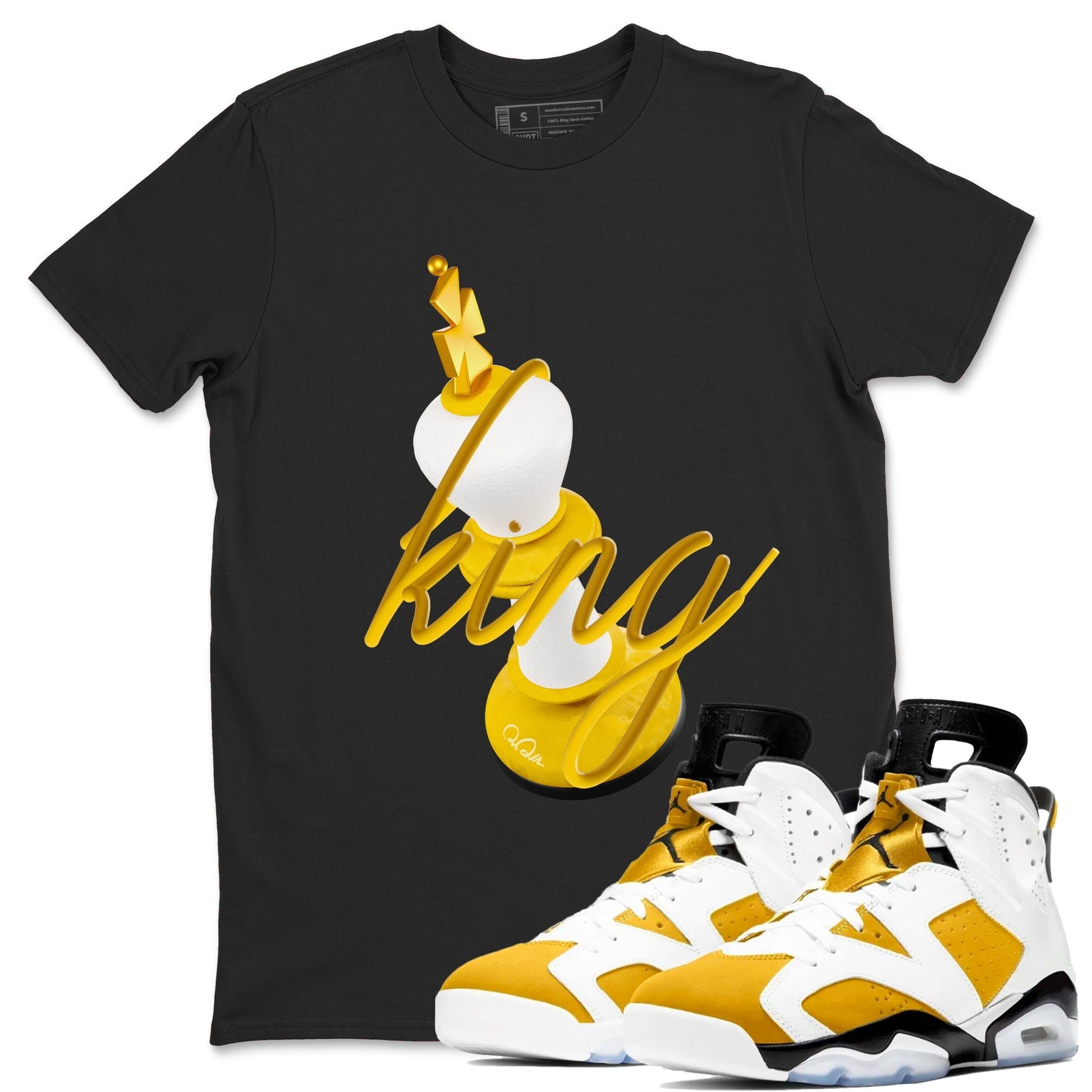 3D King Sneaker Tee - Air Jordan 6 Yellow Ochre