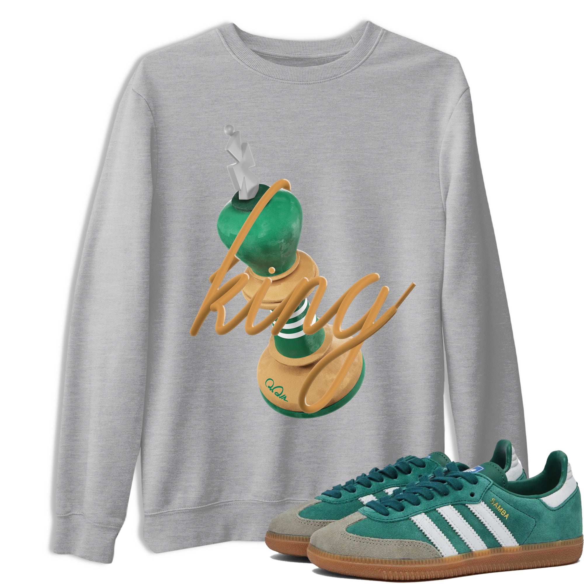 3D King Sneaker Tee - Samba Collegiate Green Gum