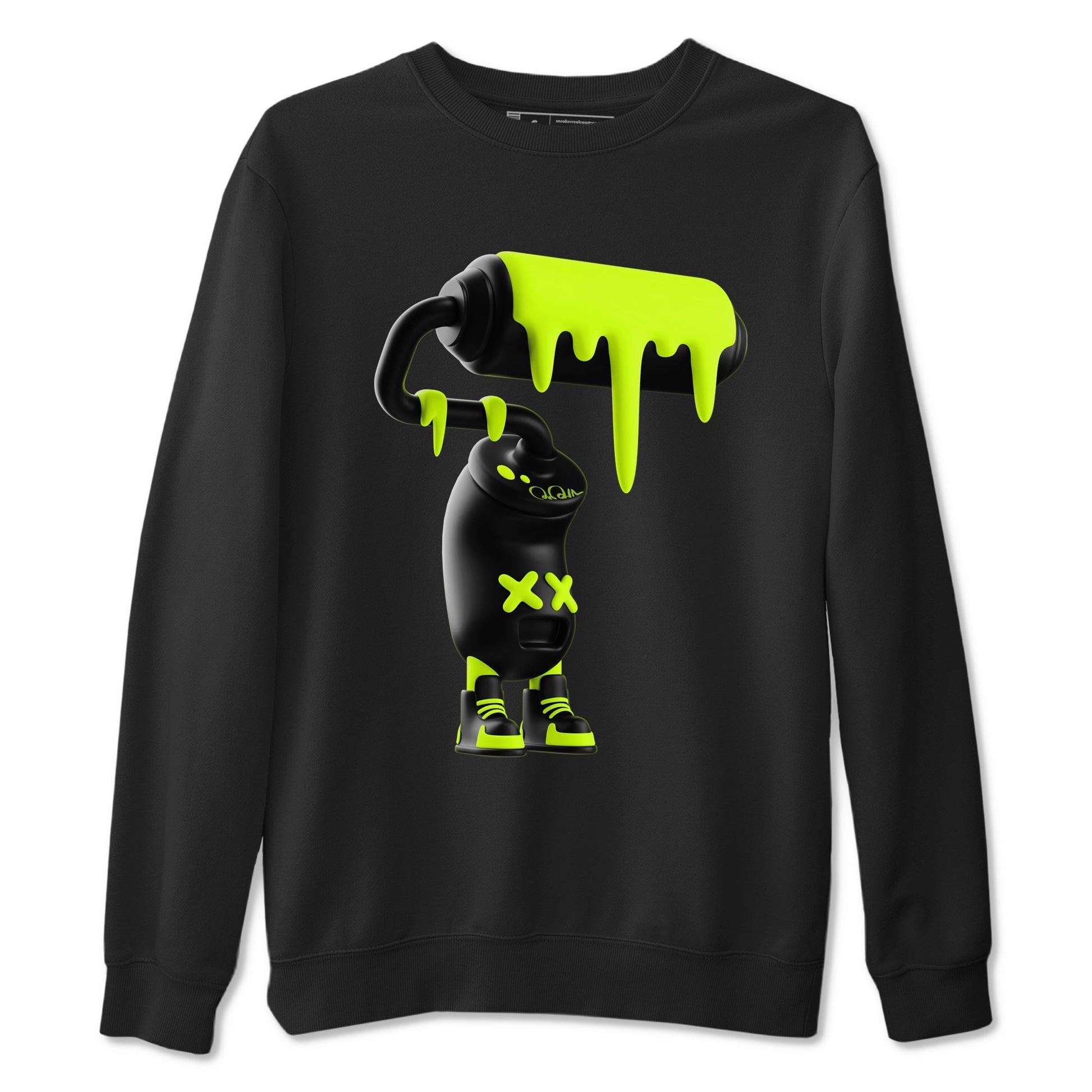 3D Paint Roller Sneaker Tees - Air Foamposite One Black Volt