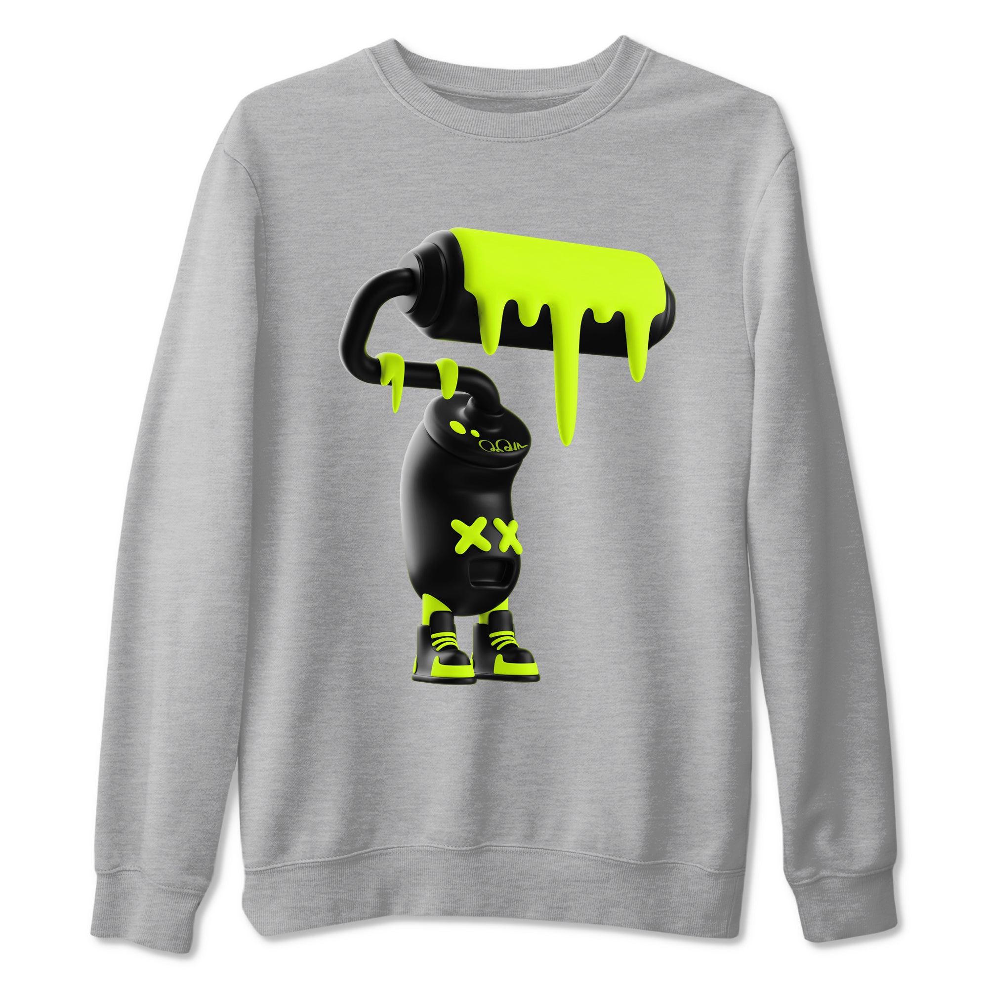 3D Paint Roller Sneaker Tees - Air Foamposite One Black Volt