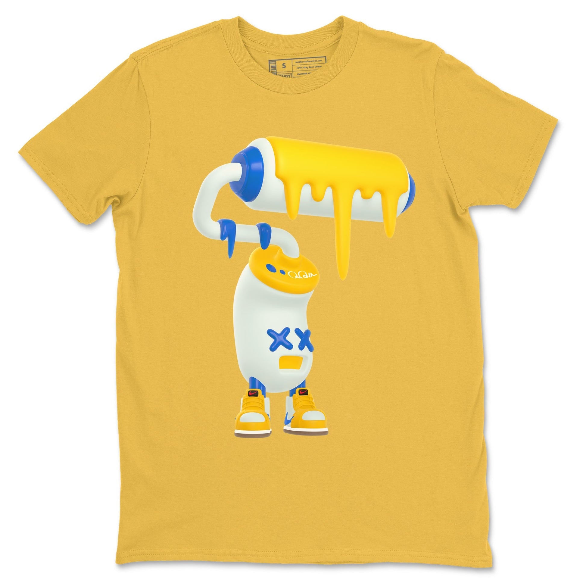 3D Paint Roller Sneaker Tees - Air Jordan 1 Travis Scott Canary