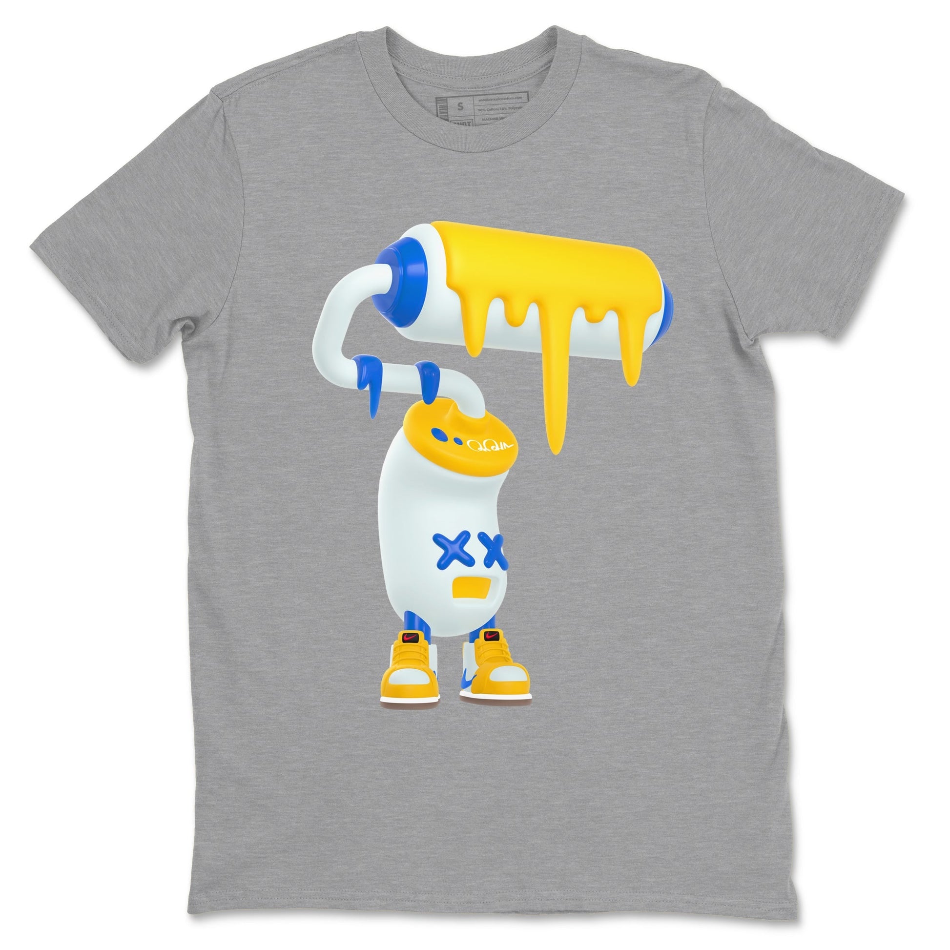 3D Paint Roller Sneaker Tees - Air Jordan 1 Travis Scott Canary