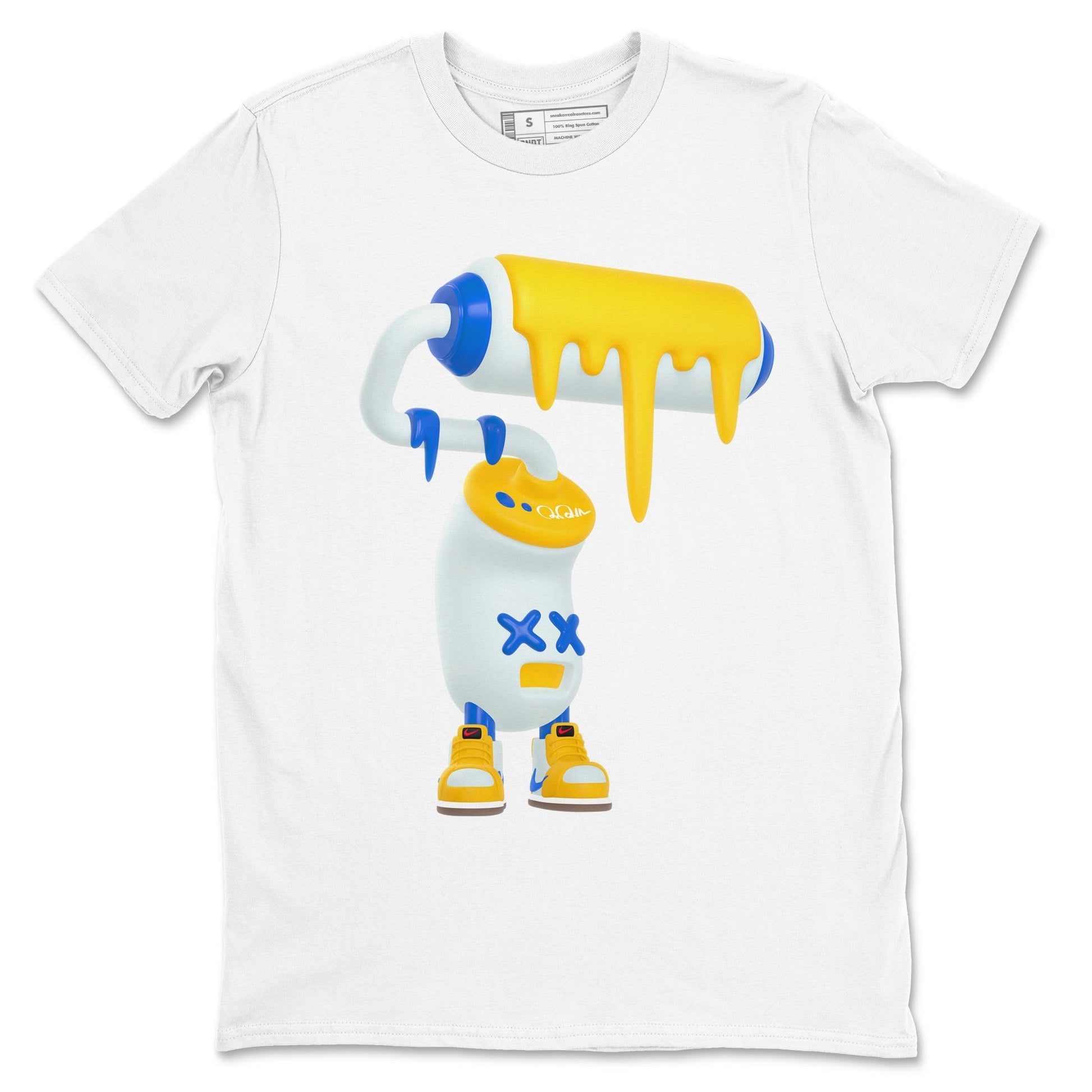 3D Paint Roller Sneaker Tees - Air Jordan 1 Travis Scott Canary