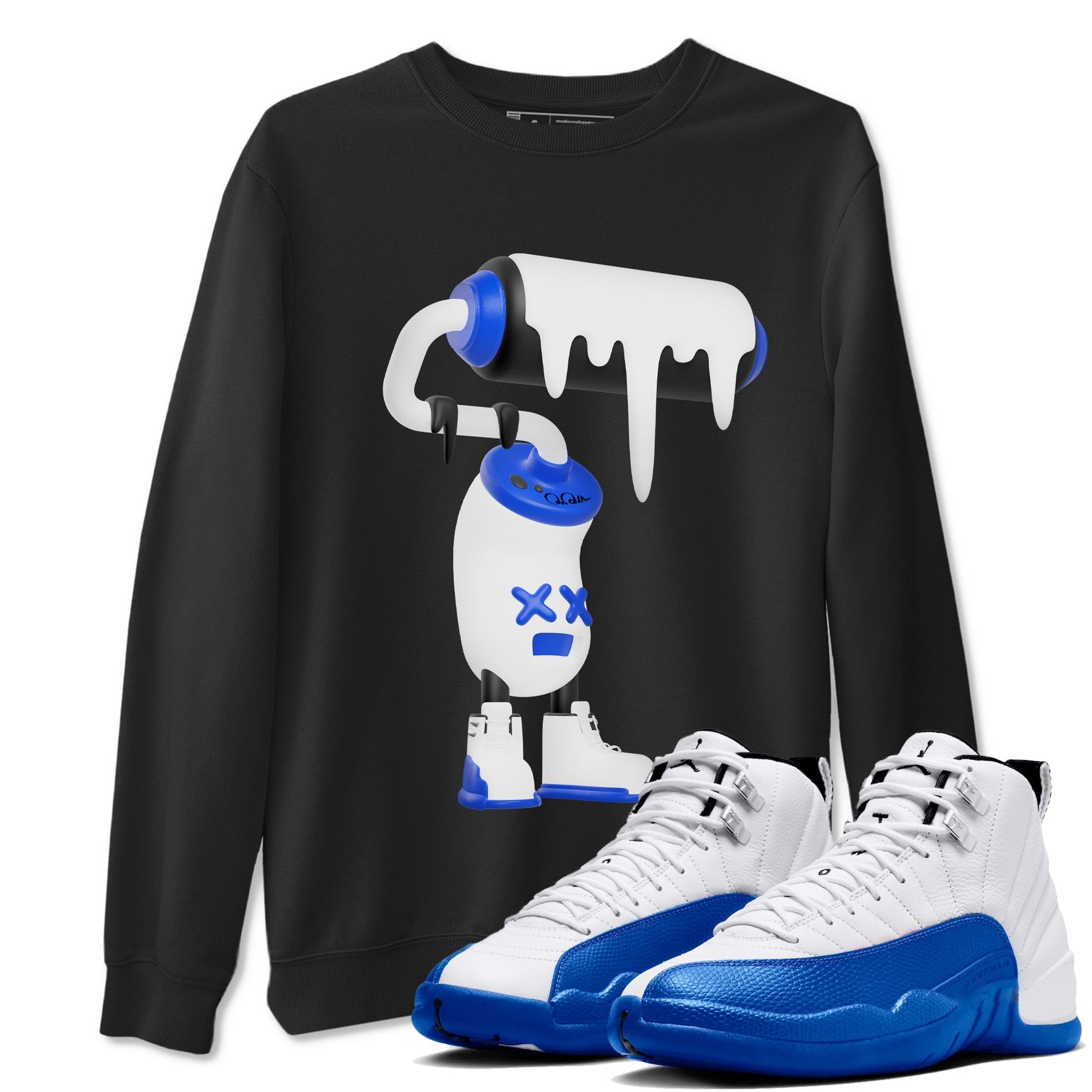 3D Paint Roller Sneaker Tees - Air Jordan 12 Blueberry