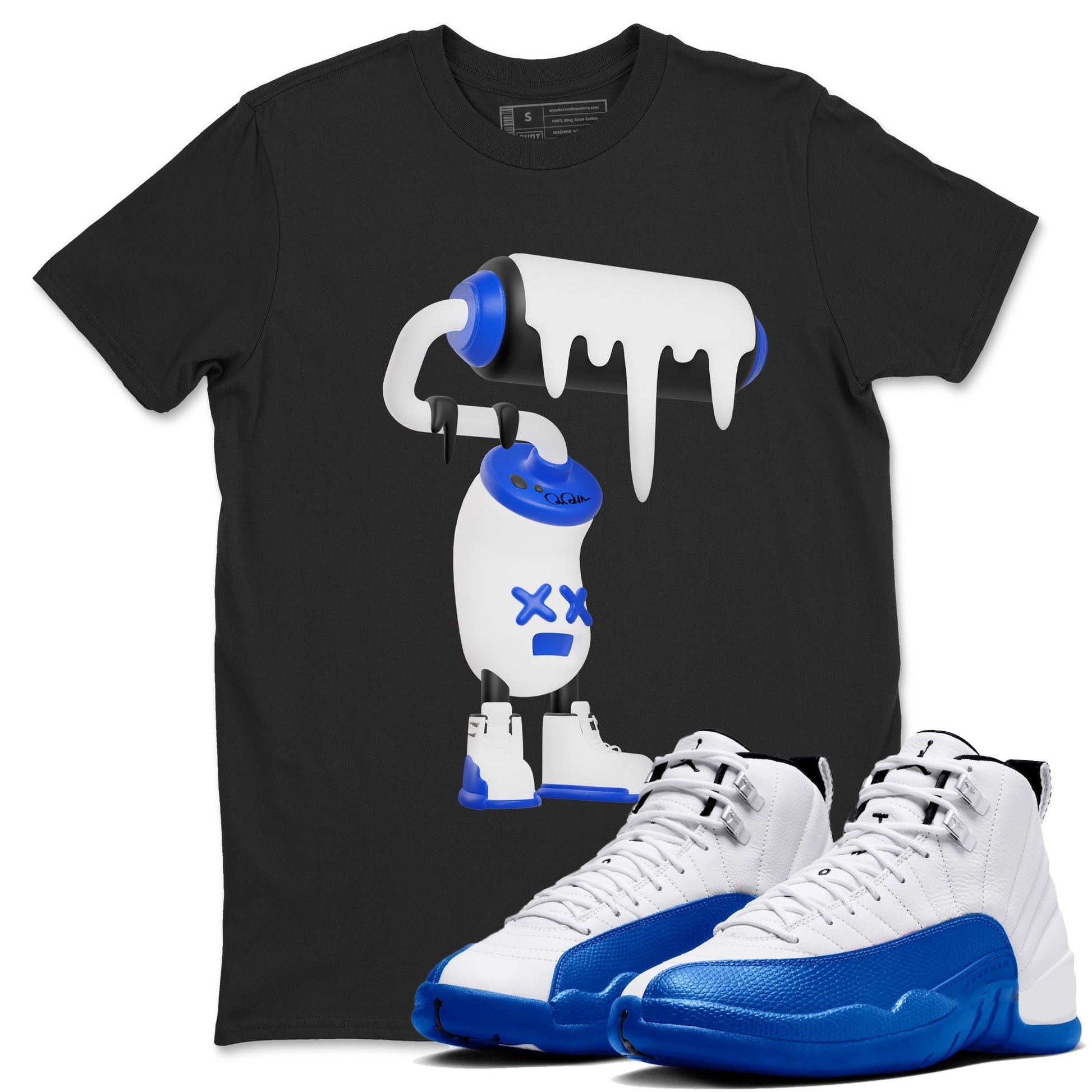 3D Paint Roller Sneaker Tees - Air Jordan 12 Blueberry