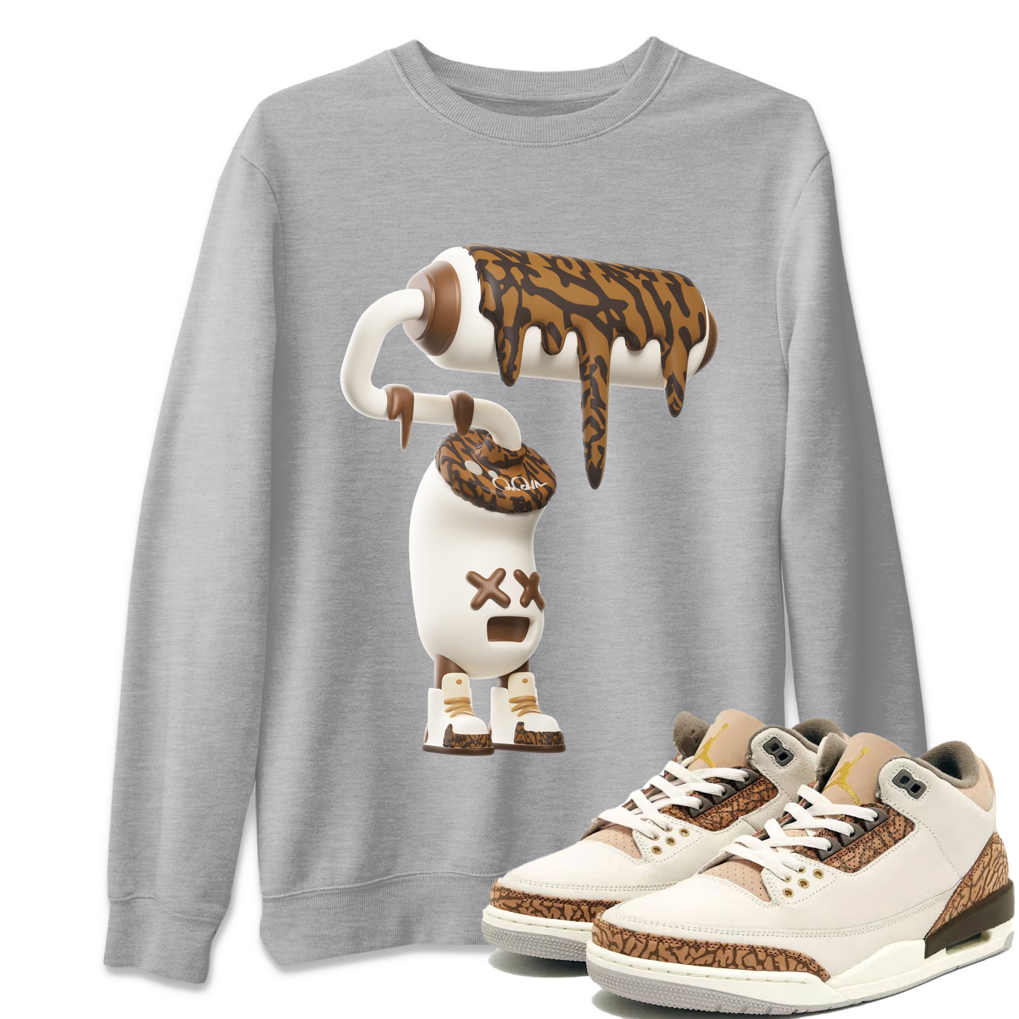 3D Paint Roller Unisex Tops - Air Jordan 3 Palomino