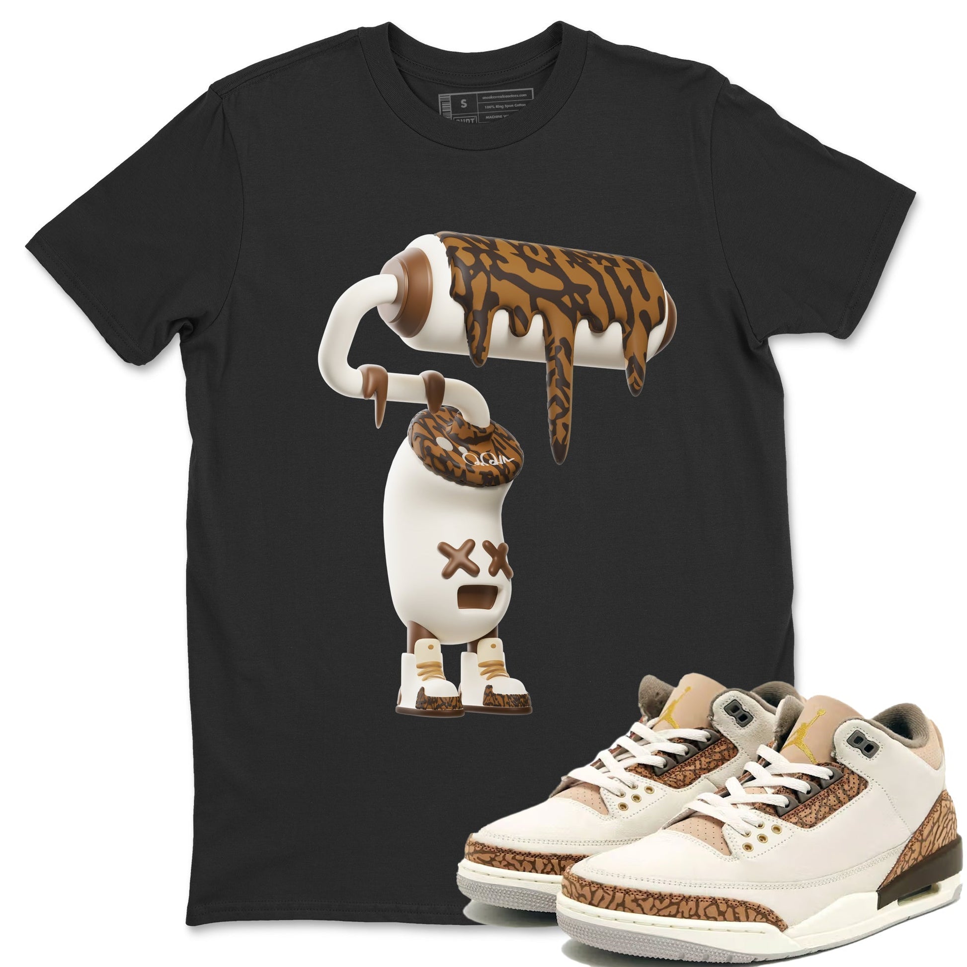 3D Paint Roller Unisex Tops - Air Jordan 3 Palomino
