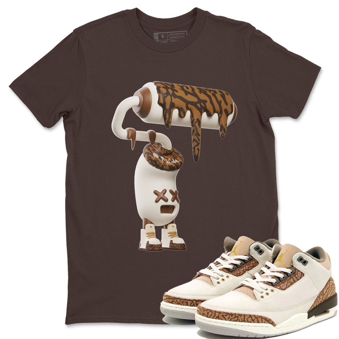 3D Paint Roller Unisex Tops - Air Jordan 3 Palomino