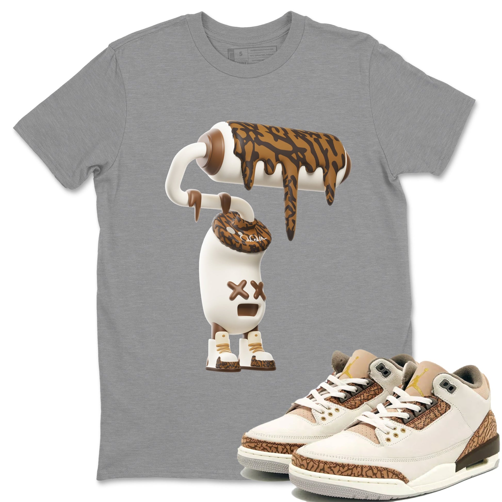 3D Paint Roller Unisex Tops - Air Jordan 3 Palomino