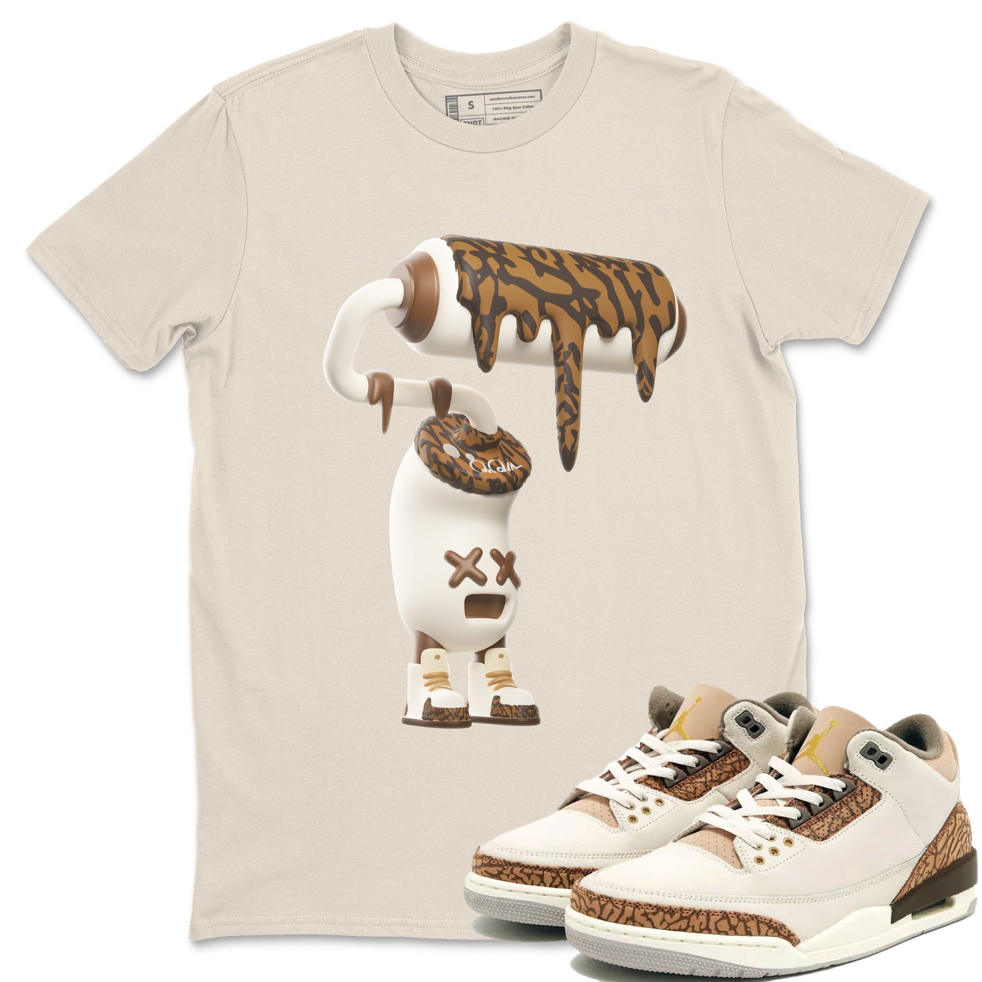 3D Paint Roller Unisex Tops - Air Jordan 3 Palomino