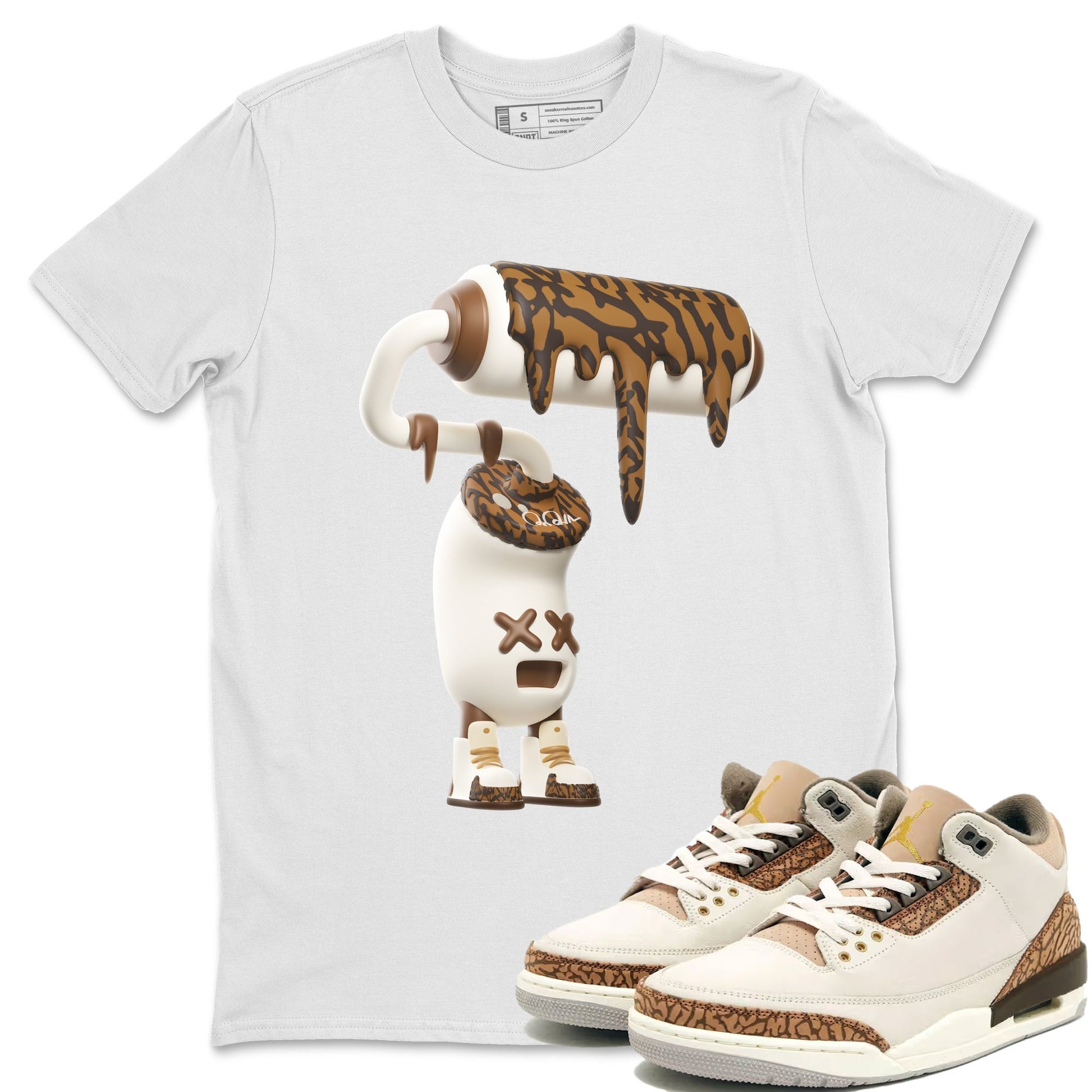 3D Paint Roller Unisex Tops - Air Jordan 3 Palomino