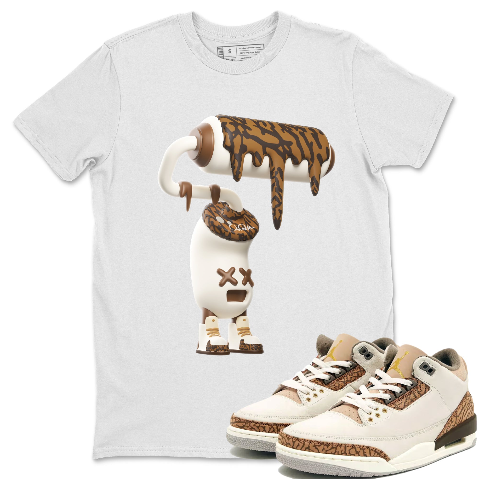 3D Paint Roller Unisex Tops - Air Jordan 3 Palomino
