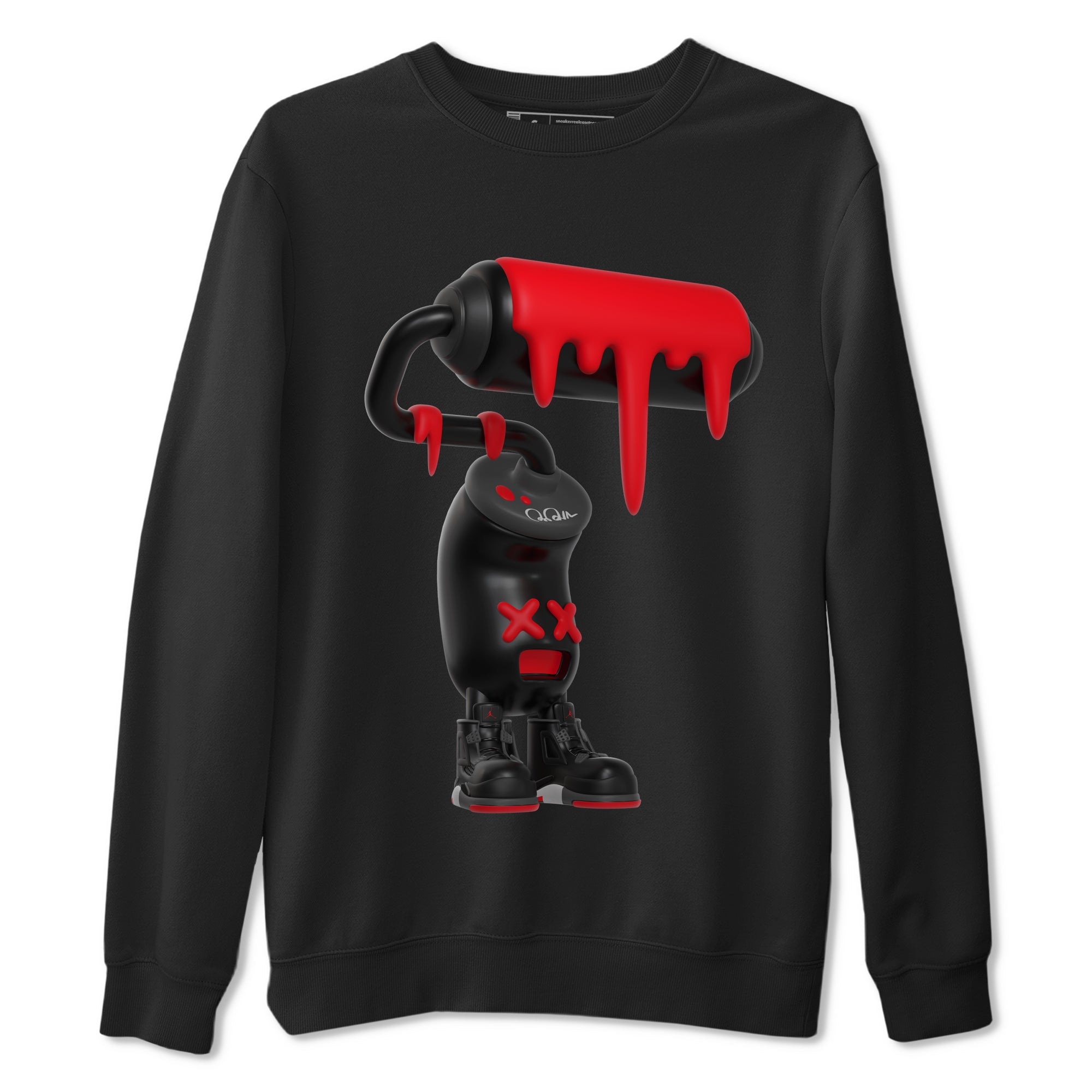 3D Paint Roller Sneaker Tee - Air Jordan 4 Bred Reimagined
