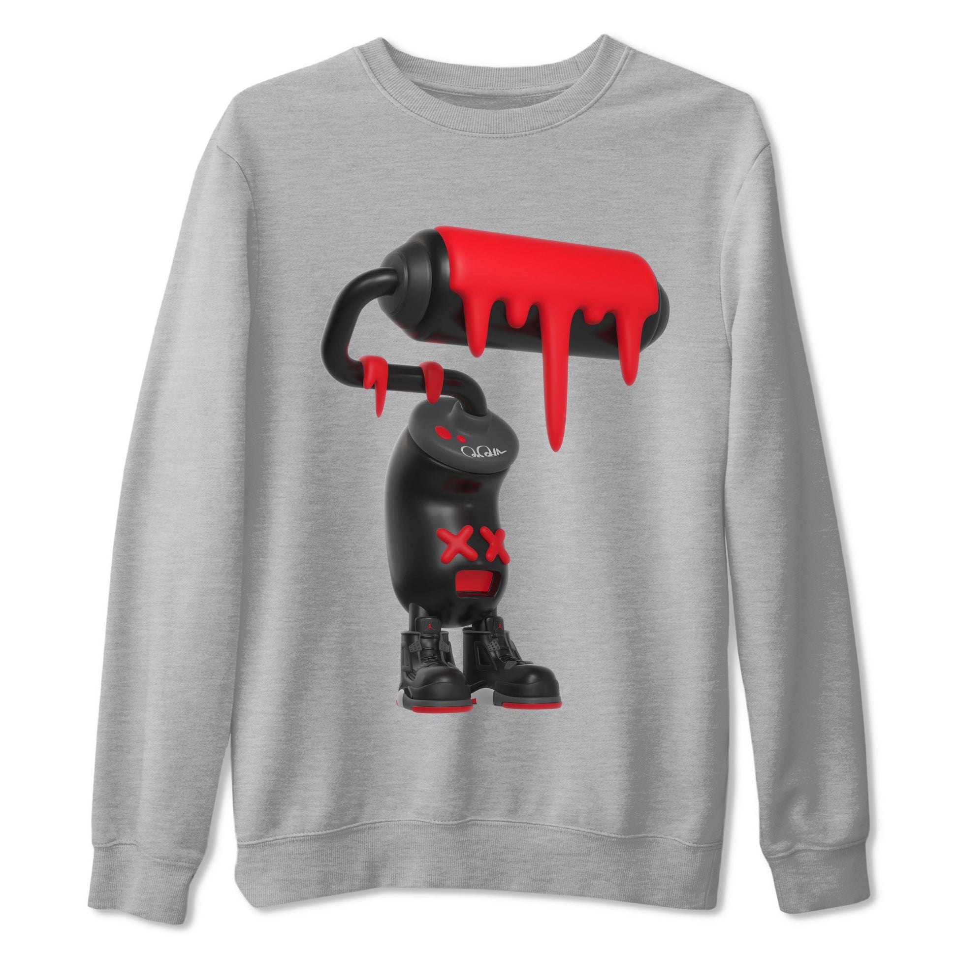 3D Paint Roller Sneaker Tee - Air Jordan 4 Bred Reimagined