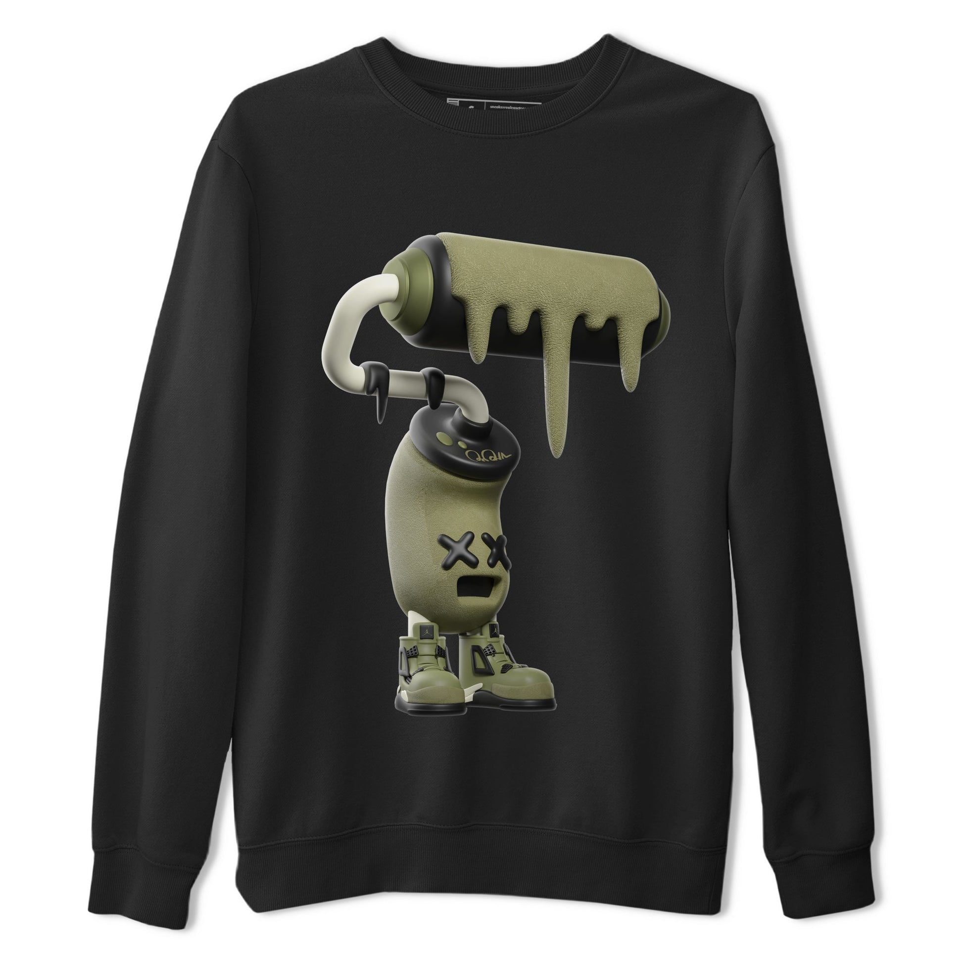 3D Paint Roller Sneaker Tee - Air Jordan 4 Medium Olive