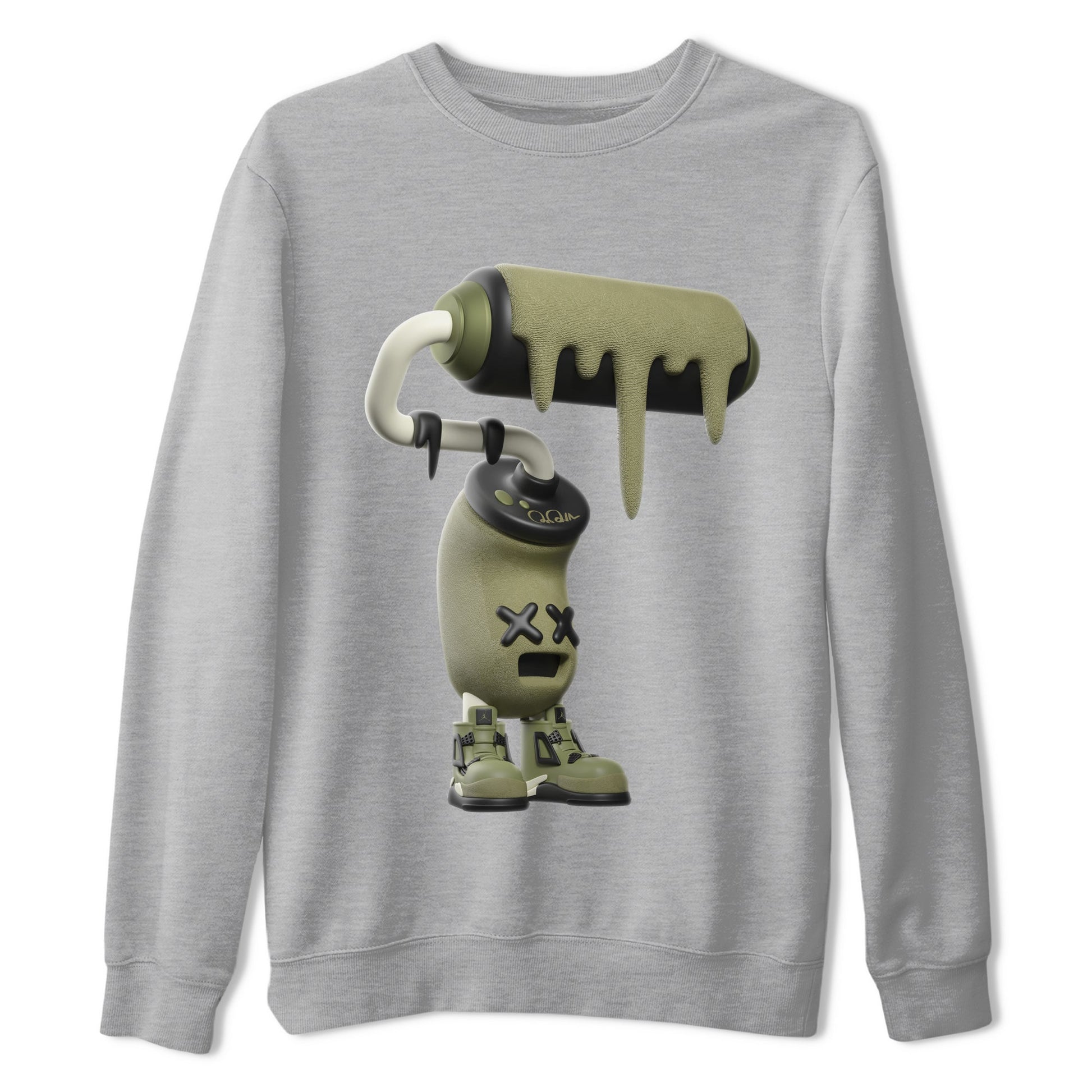 3D Paint Roller Sneaker Tee - Air Jordan 4 Medium Olive