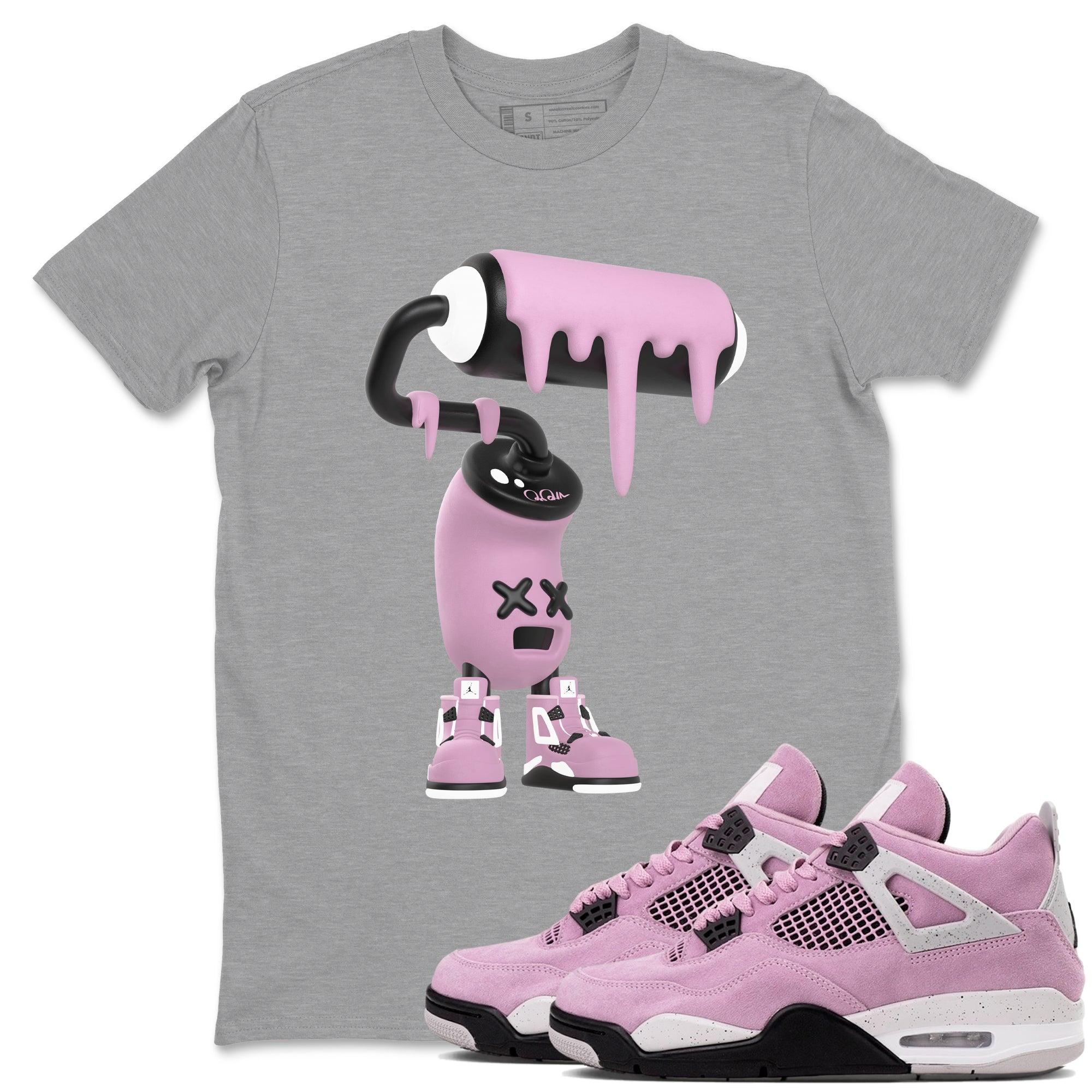 3D Paint Roller Sneaker Tees - Air Jordan 4 Orchid