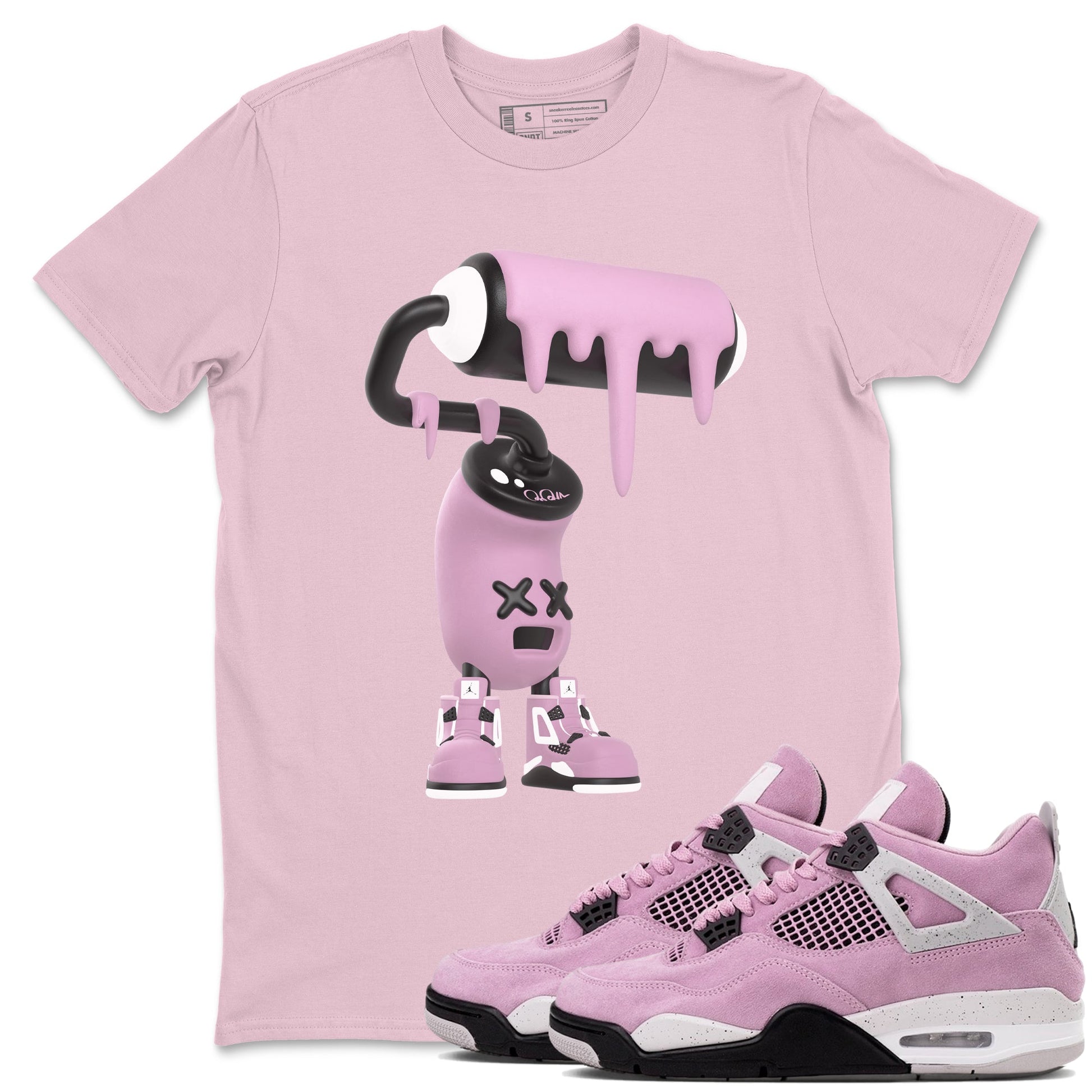 3D Paint Roller Sneaker Tees - Air Jordan 4 Orchid