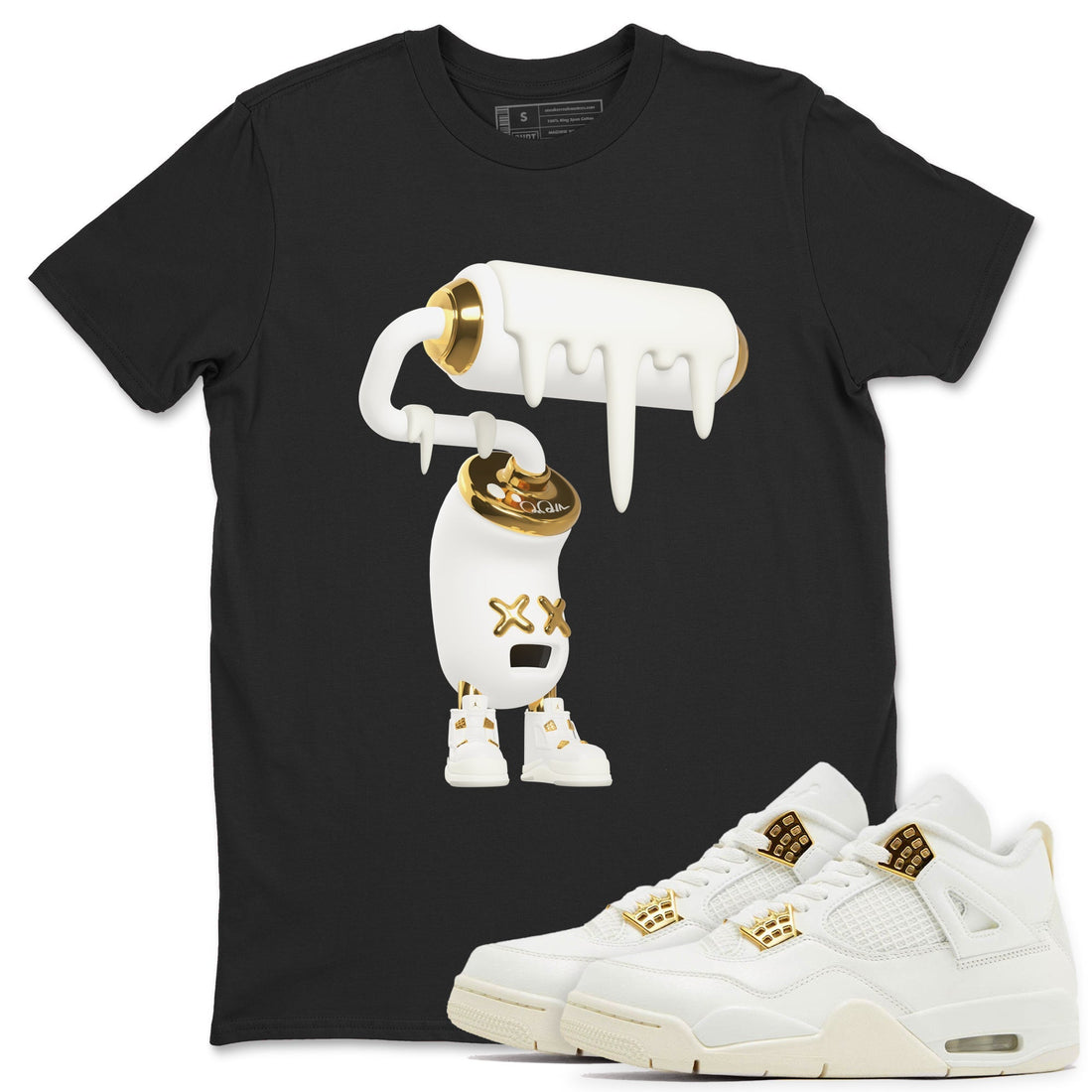 3D Paint Roller Sneaker Tees - Air Jordan 4 Sail 2024