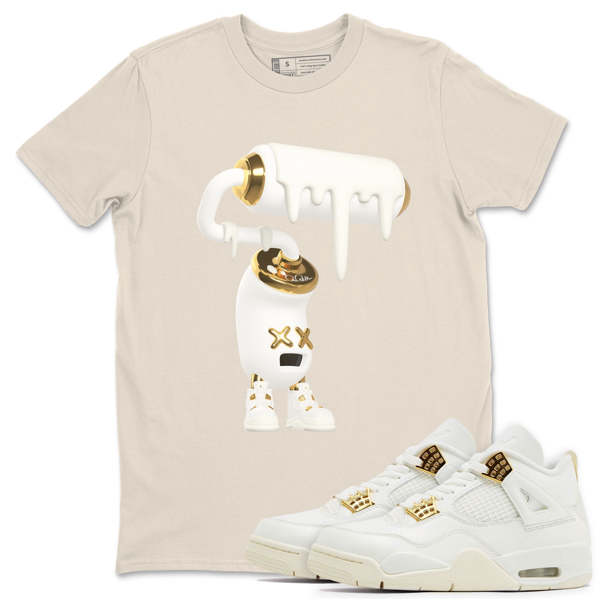 3D Paint Roller Sneaker Tees - Air Jordan 4 Sail 2024