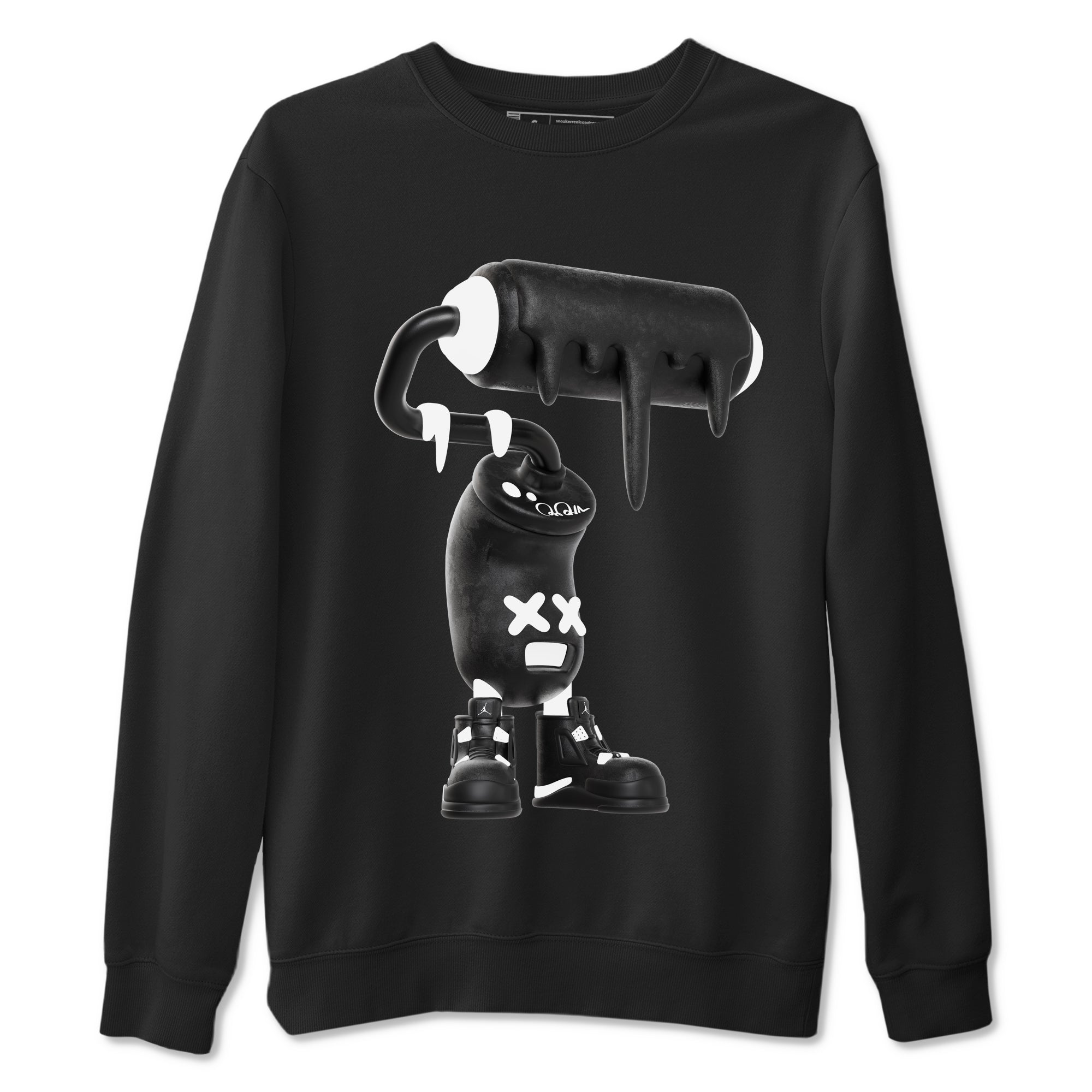 3D Paint Roller Sneaker Tees - Air Jordan 4 White Thunder