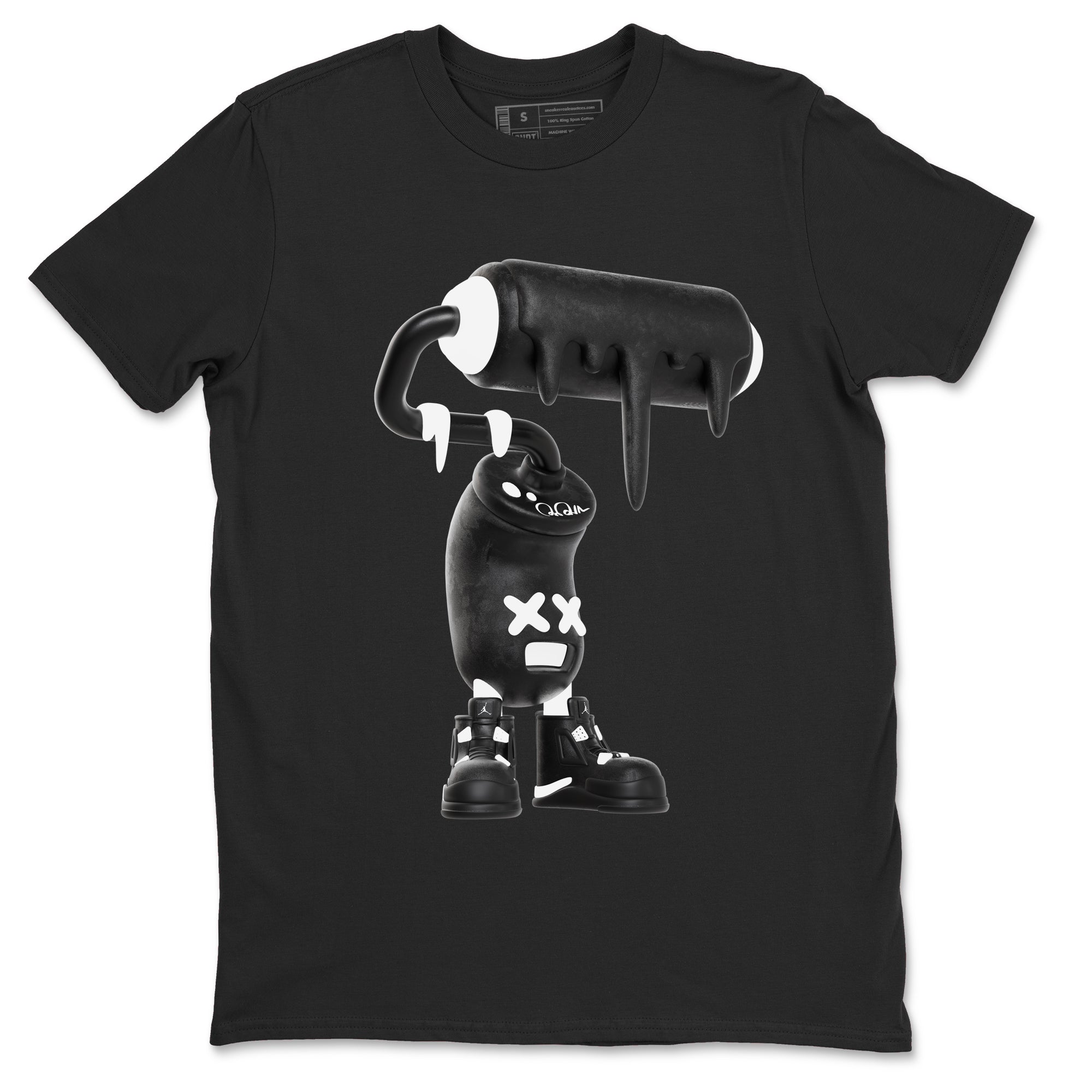 3D Paint Roller Sneaker Tees - Air Jordan 4 White Thunder