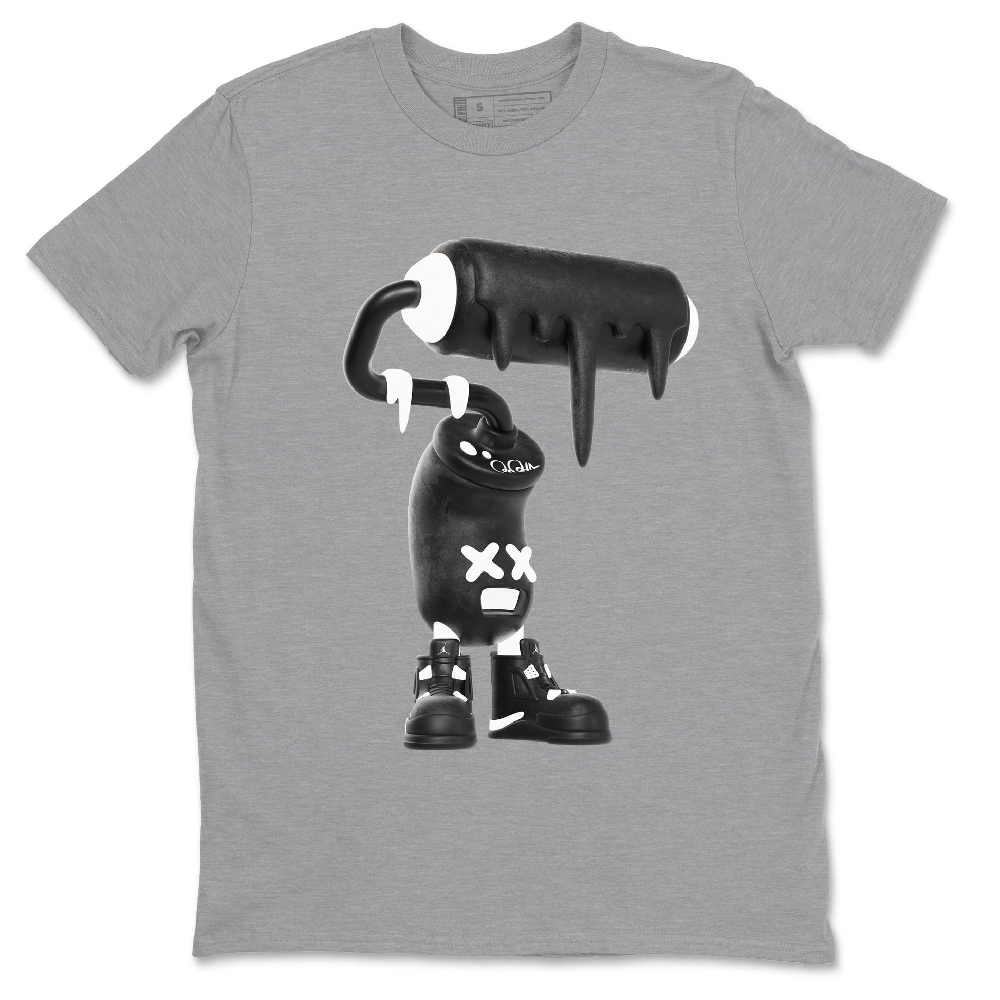 3D Paint Roller Sneaker Tees - Air Jordan 4 White Thunder