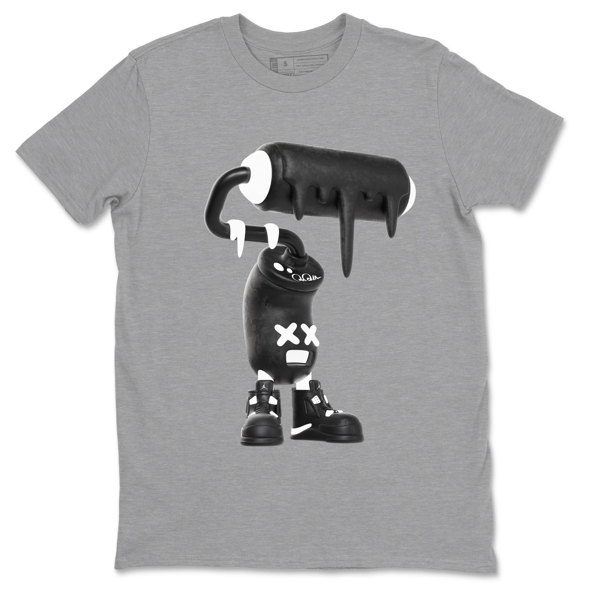 3D Paint Roller Sneaker Tees - Air Jordan 4 White Thunder