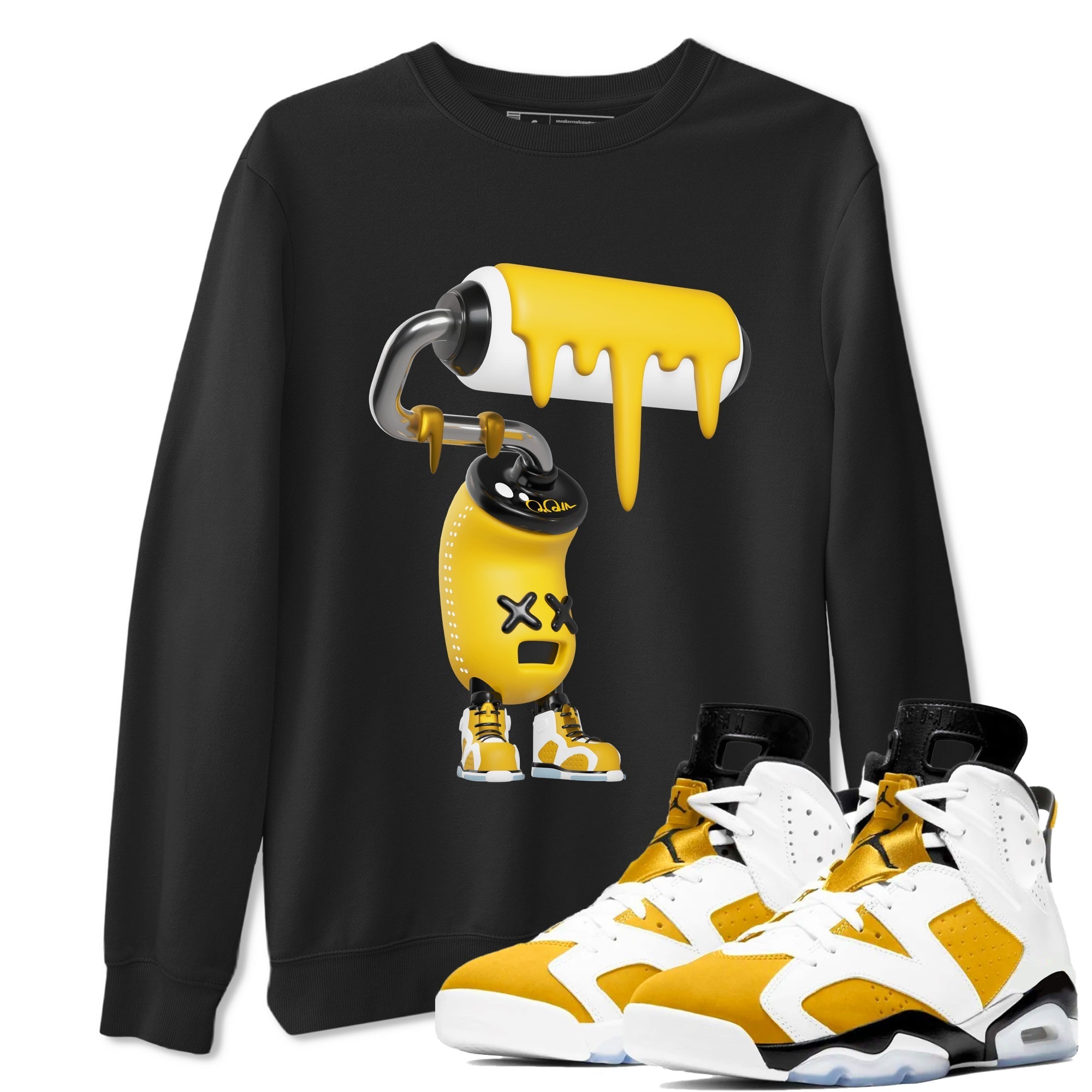 3D Paint Roller Sneaker Tee - Air Jordan 6 Yellow Ochre