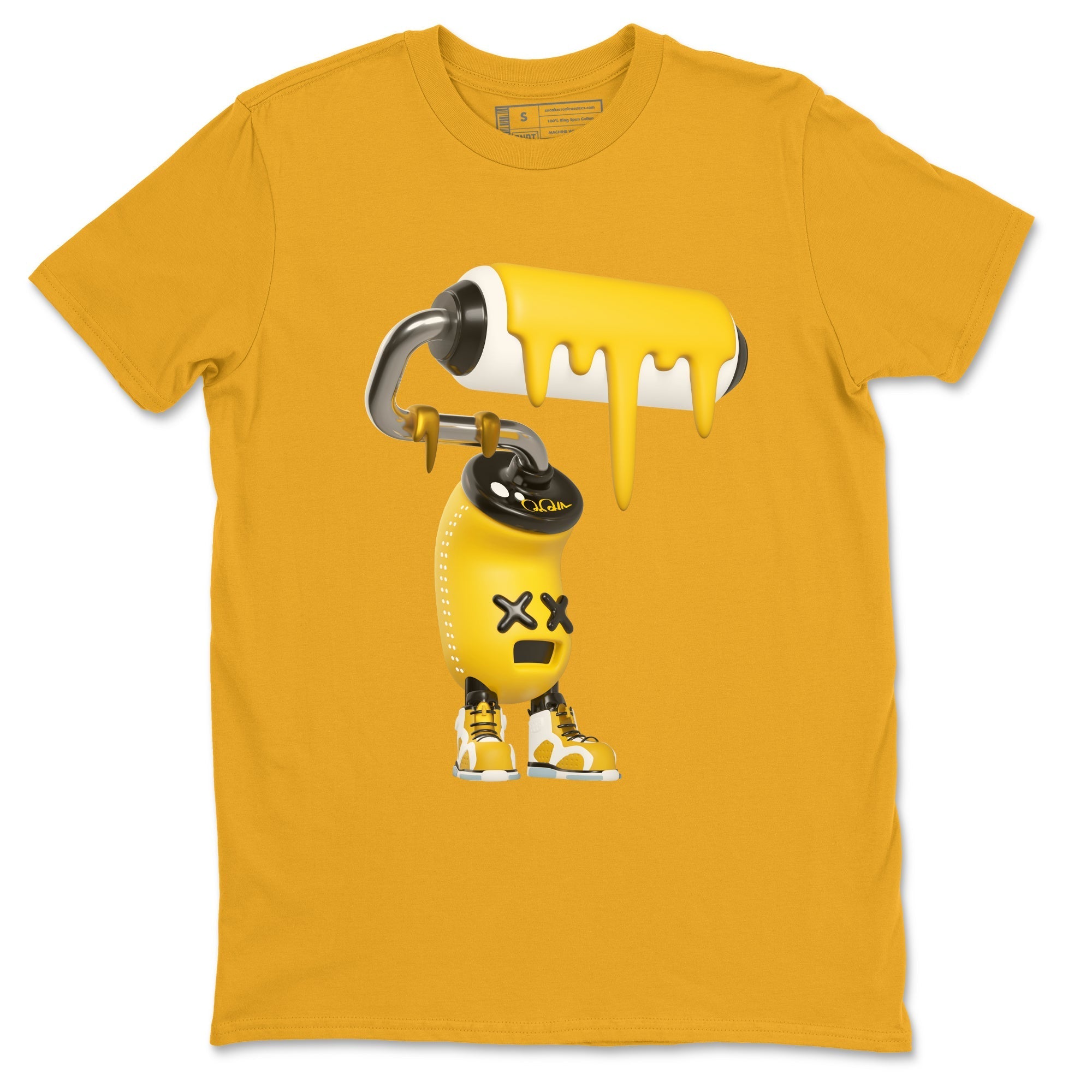 3D Paint Roller Sneaker Tee - Air Jordan 6 Yellow Ochre