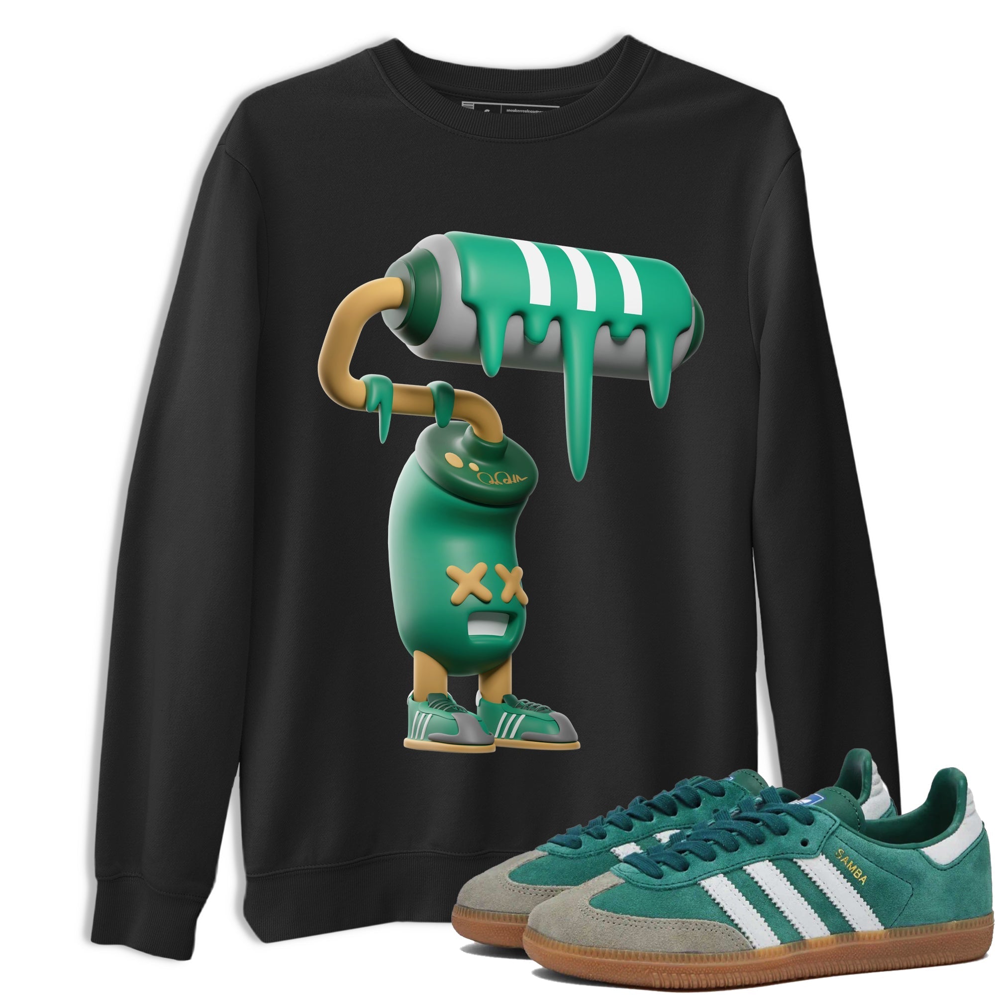 3D Paint Roller Sneaker Tee - Samba Collegiate Green Gum