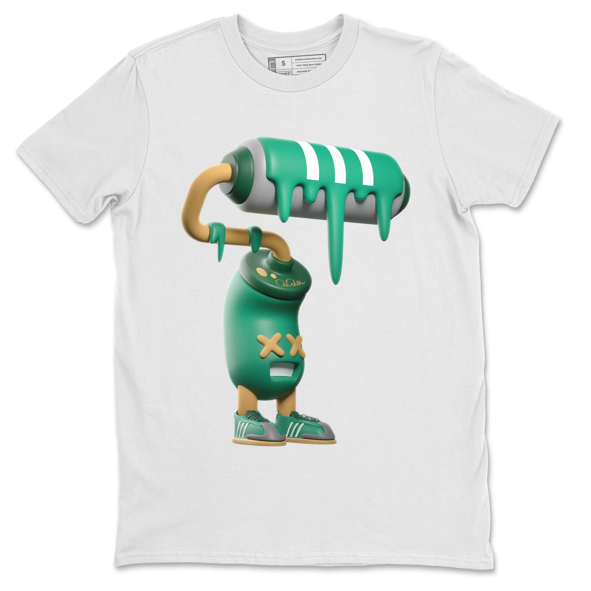 3D Paint Roller Sneaker Tee - Samba Collegiate Green Gum