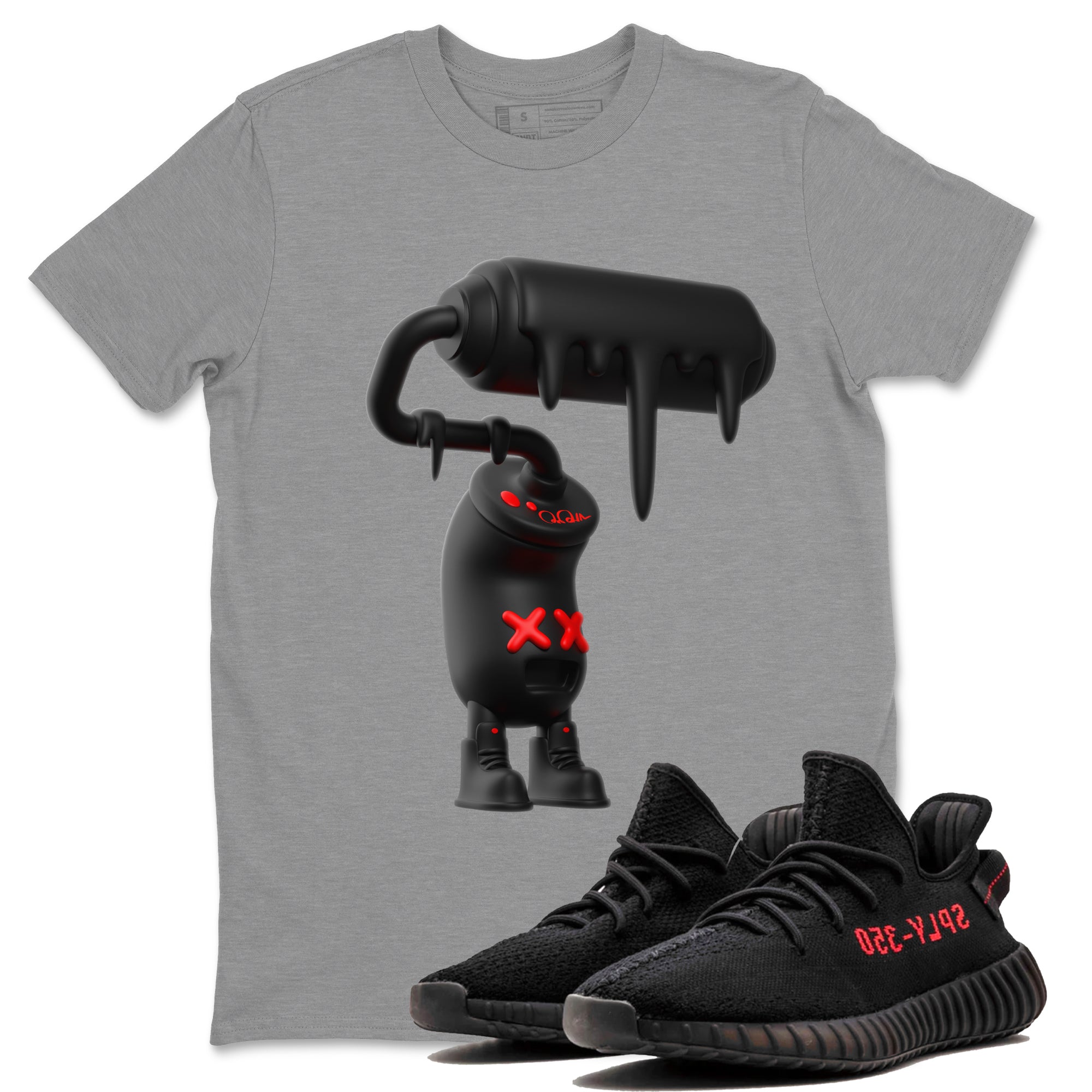 3D Paint Roller Sneaker Tee - Yeezy 350 Bred