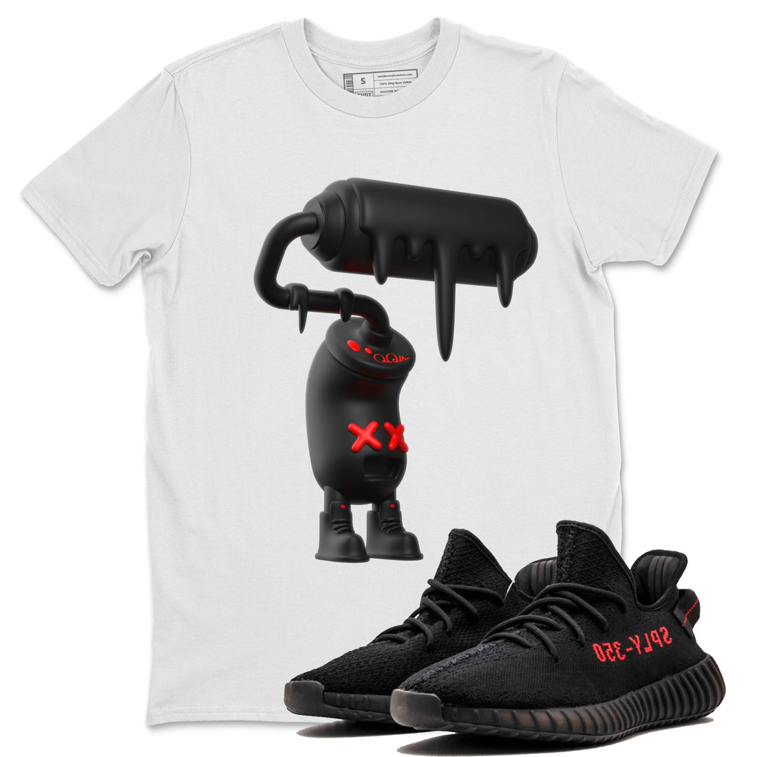 3D Paint Roller Sneaker Tee - Yeezy 350 Bred