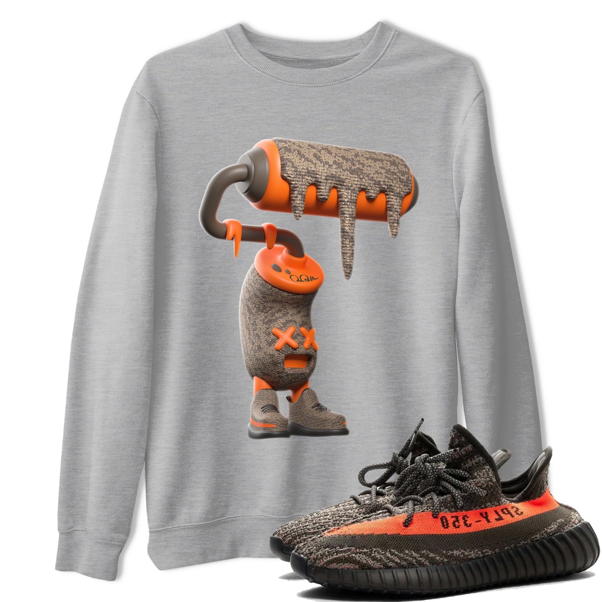 3D Paint Roller Sneaker Tee - Yeezy 350 Carbon Beluga